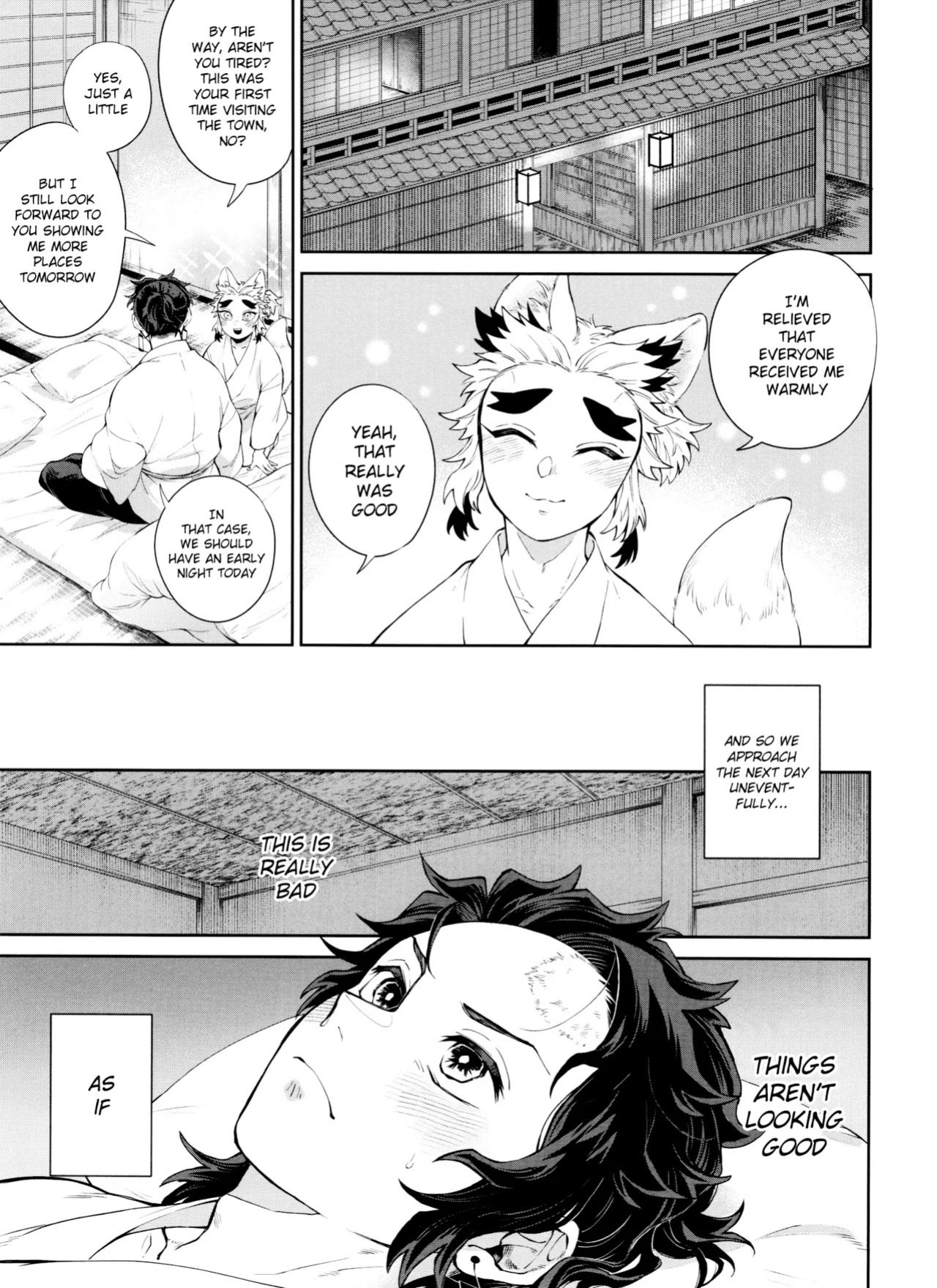 (Tanjoubi ni wa 1000 no Hanataba Hoshi ni Negai o. 2022) [Mekao (Den Meka)] Kitsune Musubi Ni | Tying the Knot with a Fox 2 (Kimetsu no Yaiba) {Chin²}