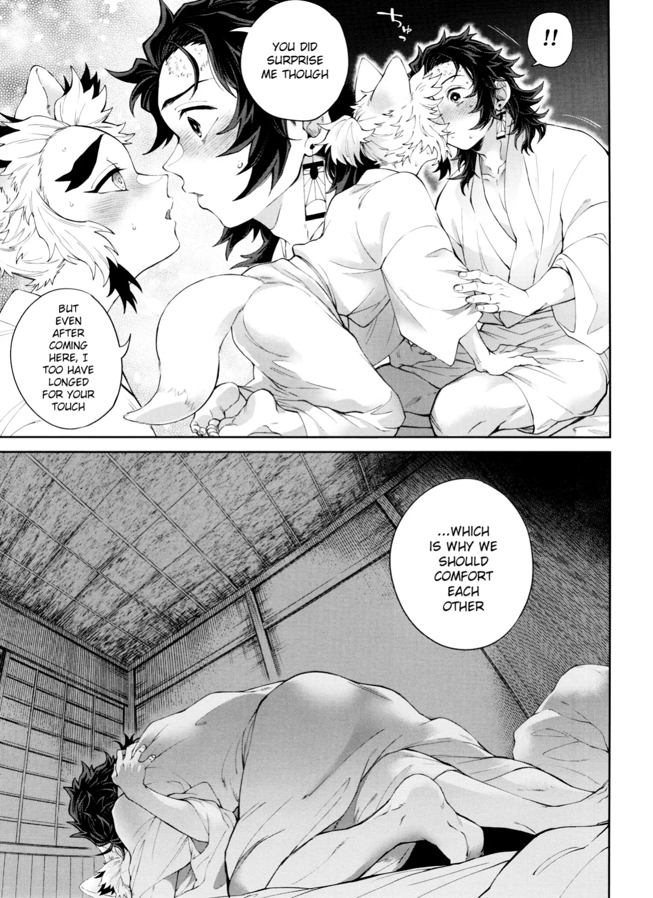(Tanjoubi ni wa 1000 no Hanataba Hoshi ni Negai o. 2022) [Mekao (Den Meka)] Kitsune Musubi Ni | Tying the Knot with a Fox 2 (Kimetsu no Yaiba) {Chin²}