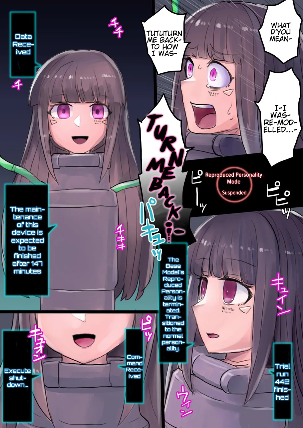 [581] Ottorishita Chohatsu Kurokami no Onna Keisatsukan ga Sekusaroido ni Kaizosareru | A Gentle Long Black Haired Female Police Officer is Remodelled into a Sexaroid ch 1-3