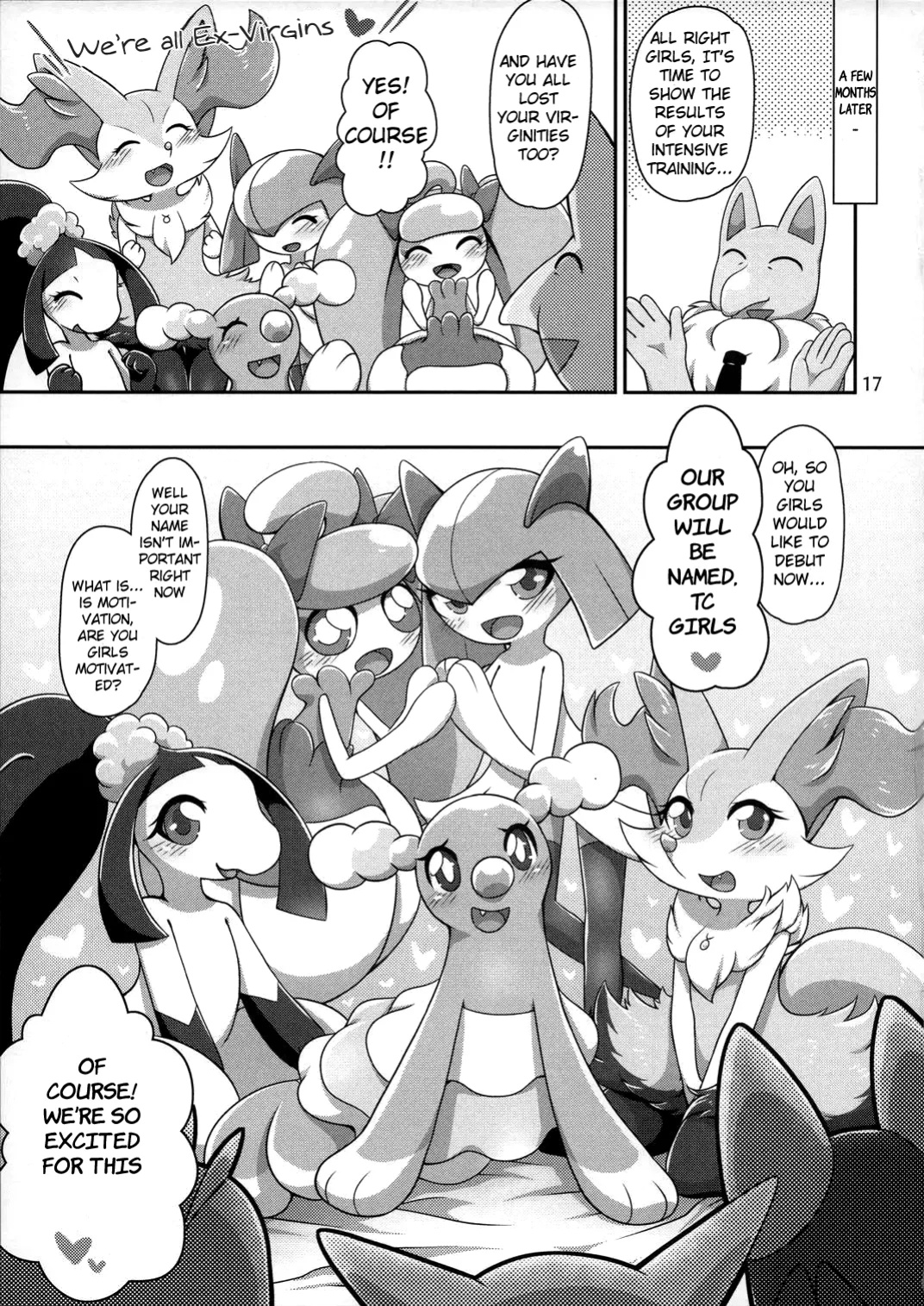 (Kemoket 7) [Harugumo. (Negoya)] TC Girls Makura Hajimemashita | TC Girls Begins their Nightlife (Pokémon) [Benjiboyo]