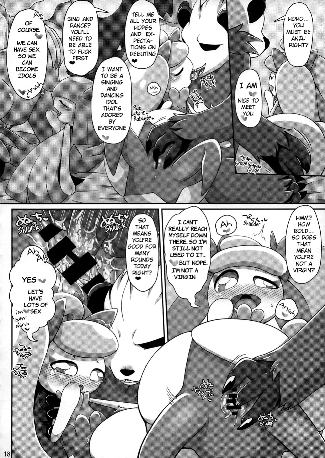 (Kemoket 7) [Harugumo. (Negoya)] TC Girls Makura Hajimemashita | TC Girls Begins their Nightlife (Pokémon) [Benjiboyo]