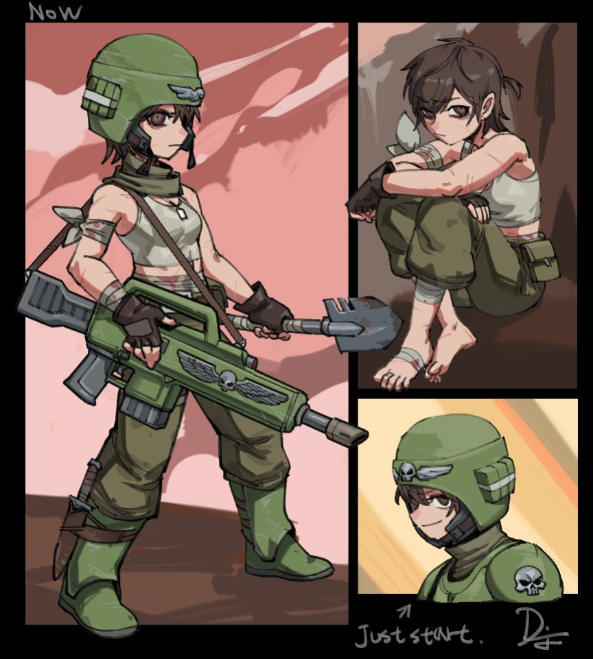 (Dif漫 | DifmanM) Fire Warrior X Catachan Jungle Fighter (Warhammer 40K)