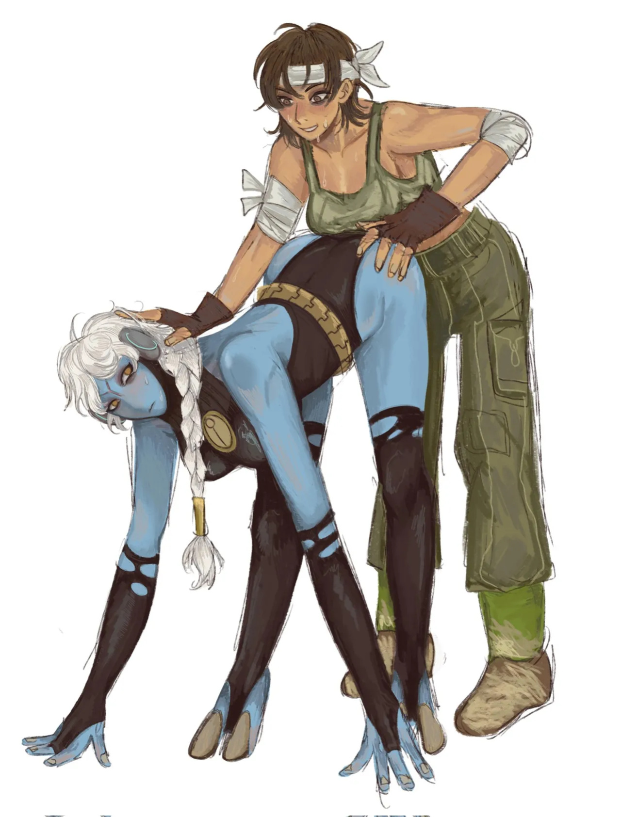 (Dif漫 | DifmanM) Fire Warrior X Catachan Jungle Fighter (Warhammer 40K)