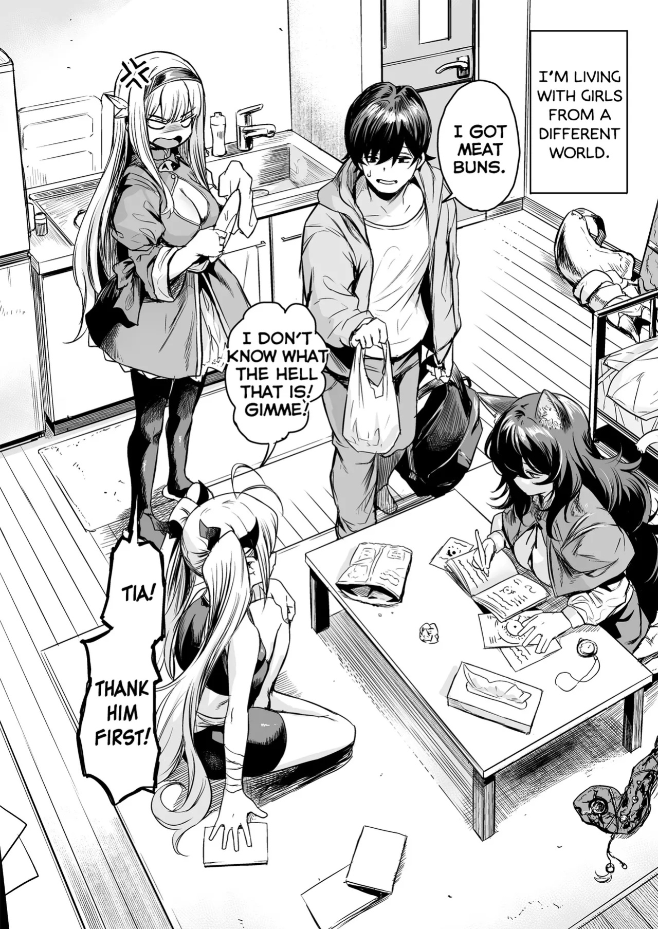[Ikkizuka (Kizuka Kazuki)] Isekai kara Kimashita. | They Came From a Different World