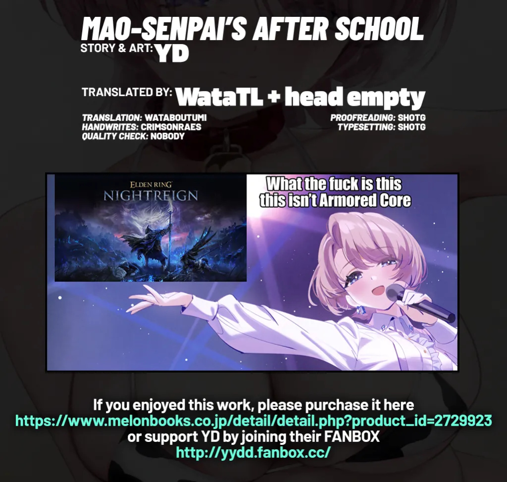 (C105) [OrangeMaru (YD)] Mao-senpai no Houkago | Mao-senpai's After School (Gakuen IDOLM@STER) [WataTL & head empty]