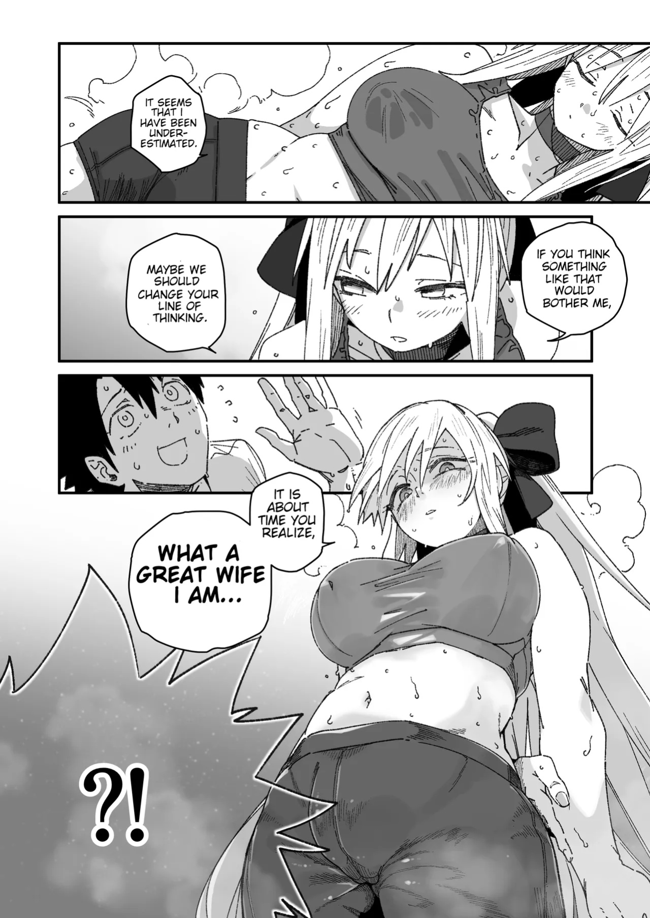 [Sarpaccio (Waira)] Morgan ga Otto to Issho ni Ase o Kaku Hon. | A Book about Morgan Getting Sweaty Together with Her Husband. (Fate/Grand Order)