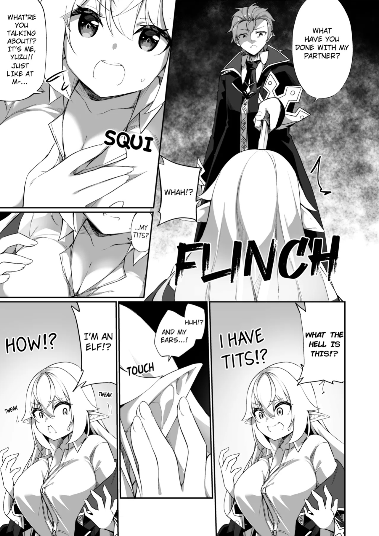 [Slime no Kanmuri (Kanmuri)] ♂ Boukensha-san ga ♀ Elf ni Sarete Shinyuu(Nakama) to Musubareru Hanashi | The Bonding Tale of ♂Adventurer-turned-♀Elf and Her Comrade [Uncensored]