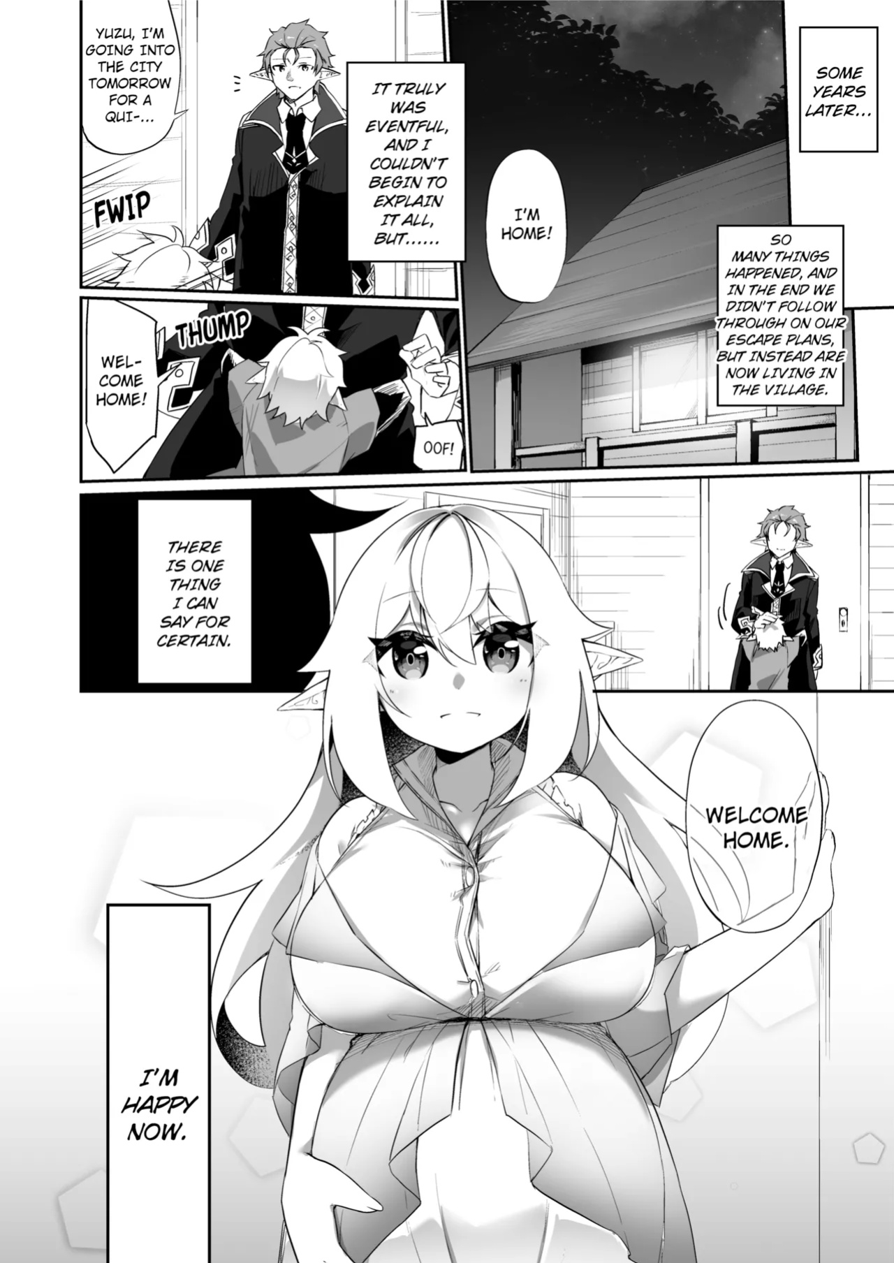 [Slime no Kanmuri (Kanmuri)] ♂ Boukensha-san ga ♀ Elf ni Sarete Shinyuu(Nakama) to Musubareru Hanashi | The Bonding Tale of ♂Adventurer-turned-♀Elf and Her Comrade [Uncensored]