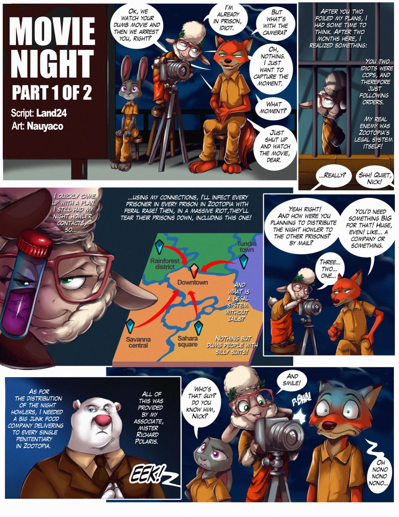 [Nauyaco, Land24] Guilty! Judy & Nick Go to Jail (Zootopia)