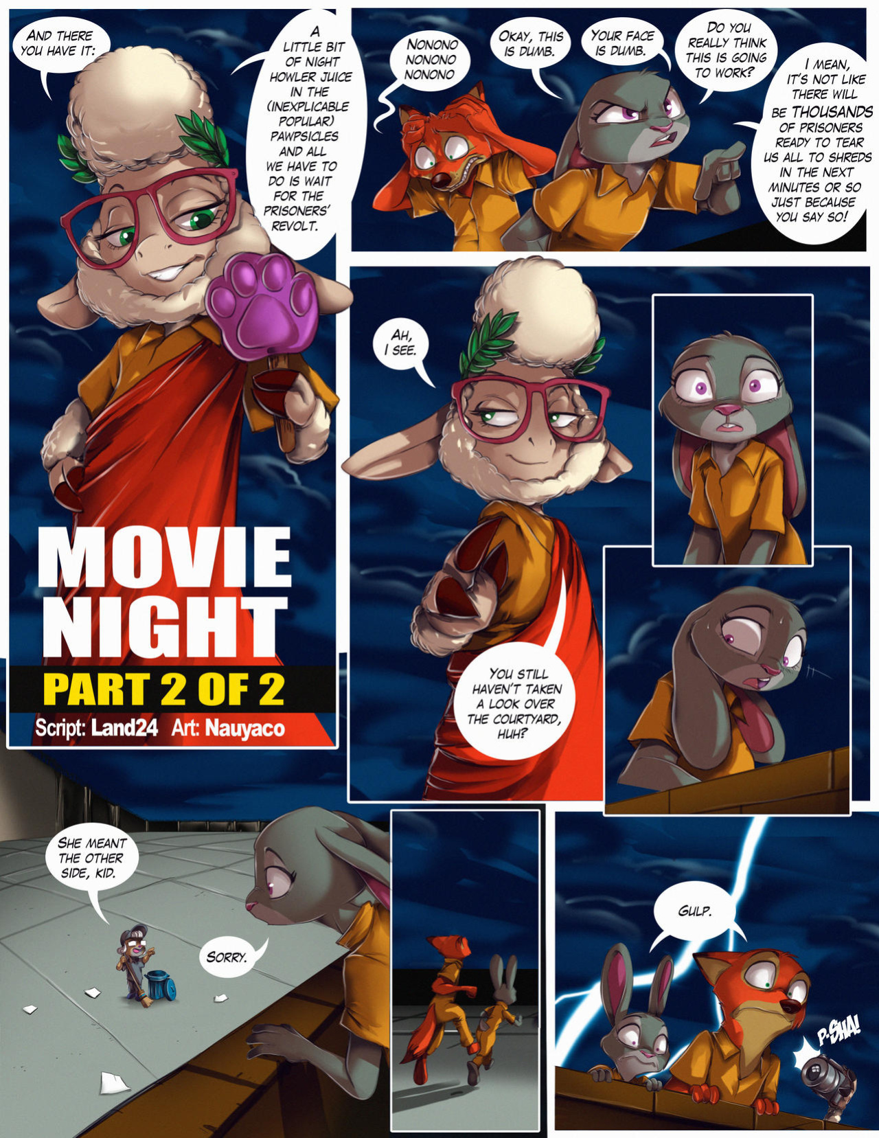 [Nauyaco, Land24] Guilty! Judy & Nick Go to Jail (Zootopia)