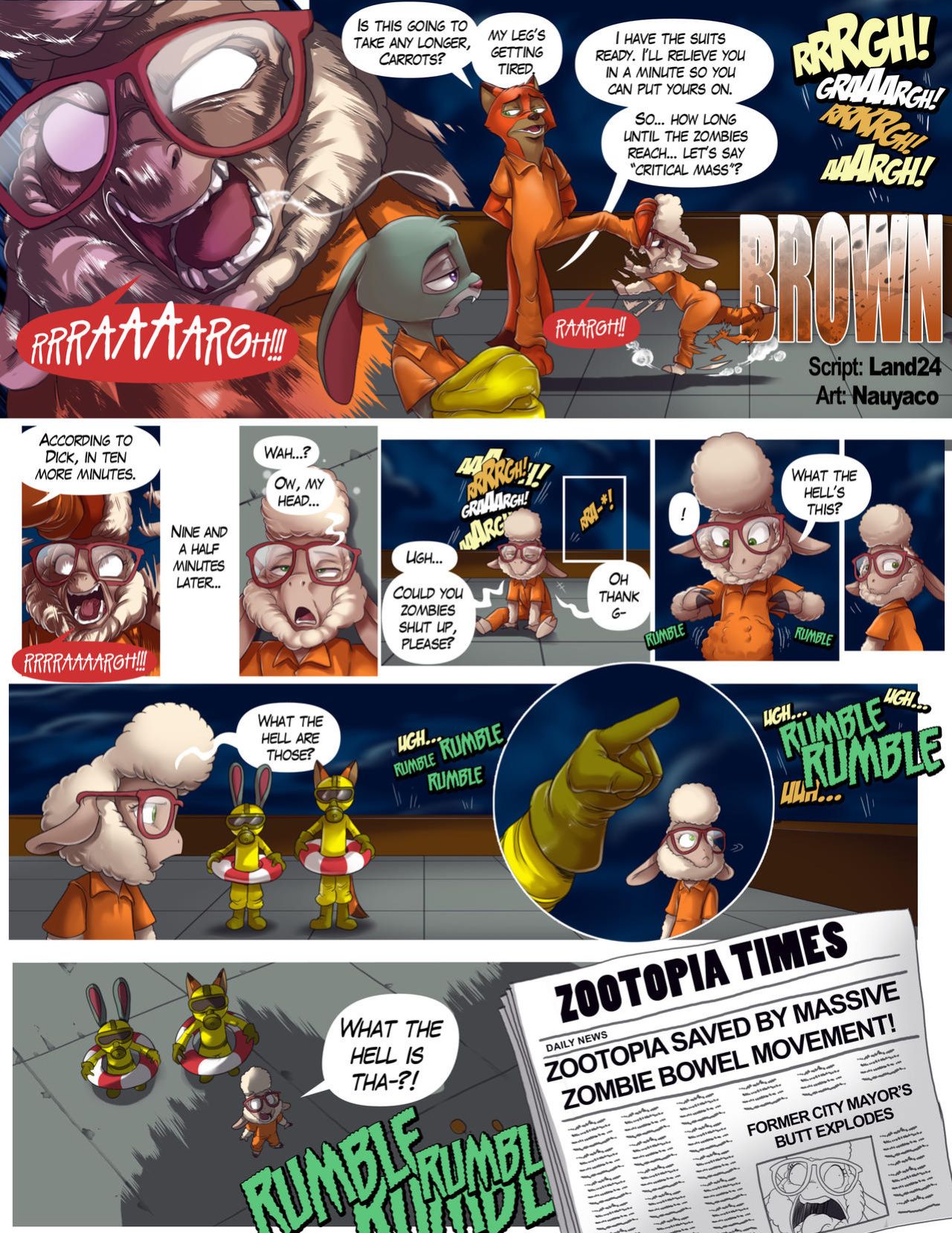[Nauyaco, Land24] Guilty! Judy & Nick Go to Jail (Zootopia)