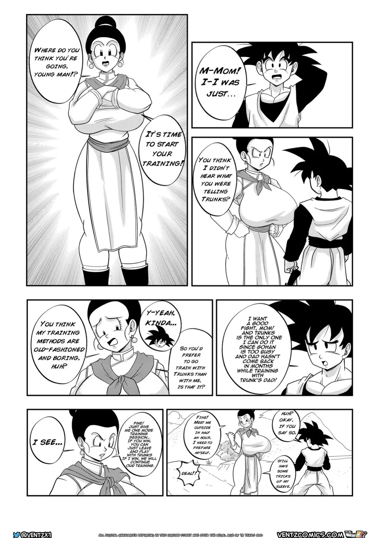[Ventz Comics] Super Dragon Ball Eros - Chichi's Special Training