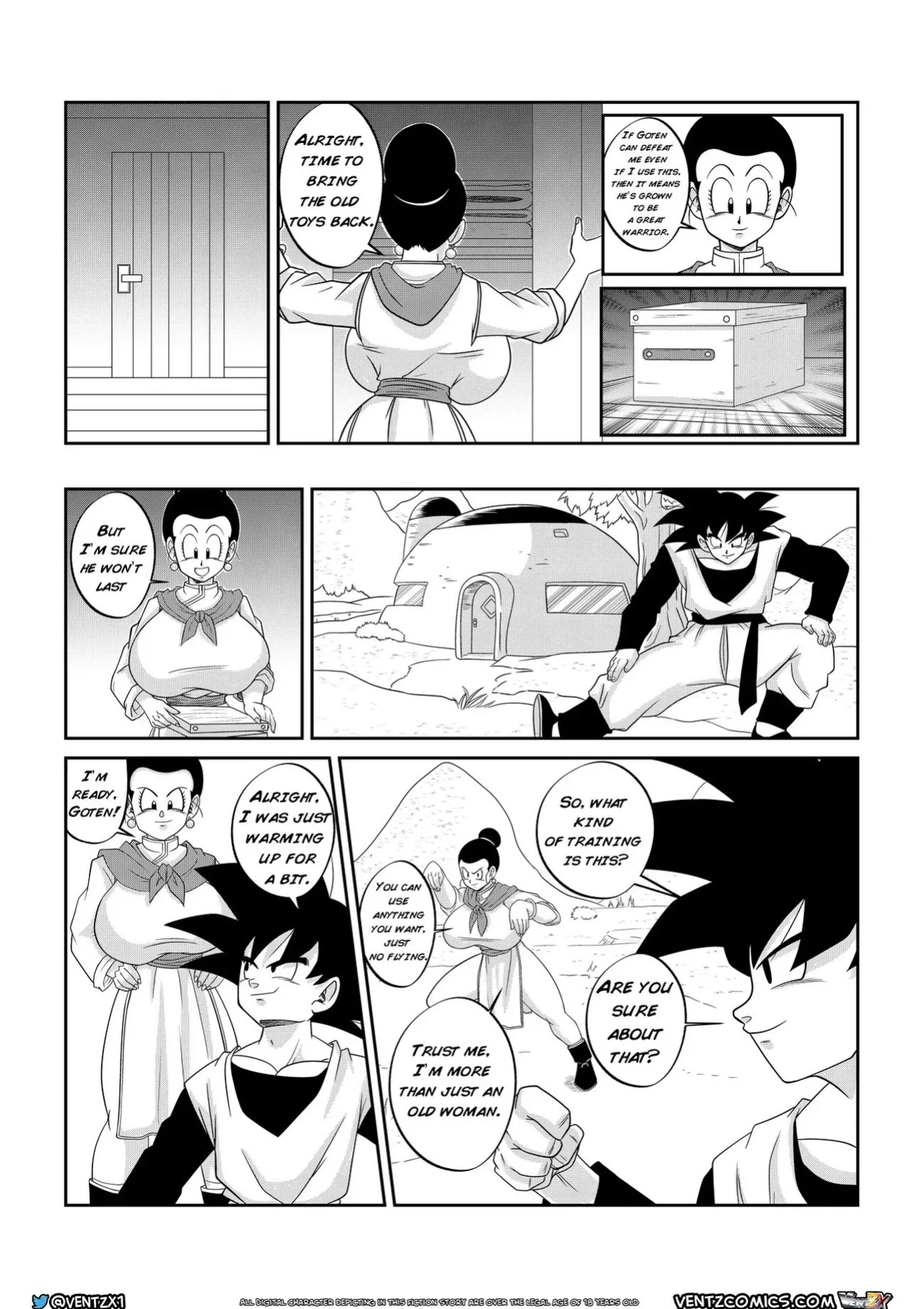 [Ventz Comics] Super Dragon Ball Eros - Chichi's Special Training