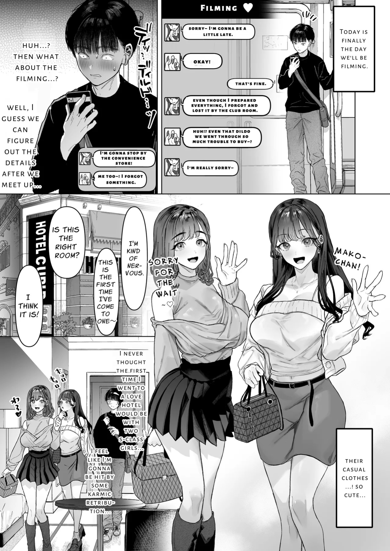 [Shiroganean (Aomizuan, Ohkami Ryosuke)] S-kyuu Joshi-tachi to Ecchi na Douga o Toru Koto ni Natta Boku | I Am To Record A Video With Two Sadistic Women [Penguin Piper]