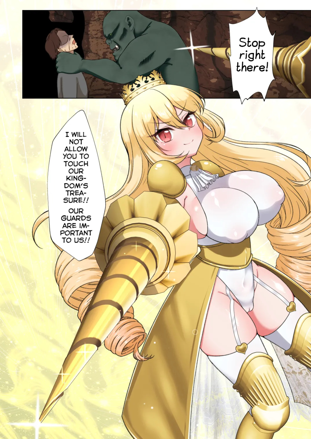 [Toraka Kuni Purupuru Don (Toraka Kuni Puru)] Himekishi Elsa wa Orc ni Haiboku -High-Leg ga Nimata Shikkin! Haraboko Tairyou Omorashi Mesuochi!- [Shiranai Translations]