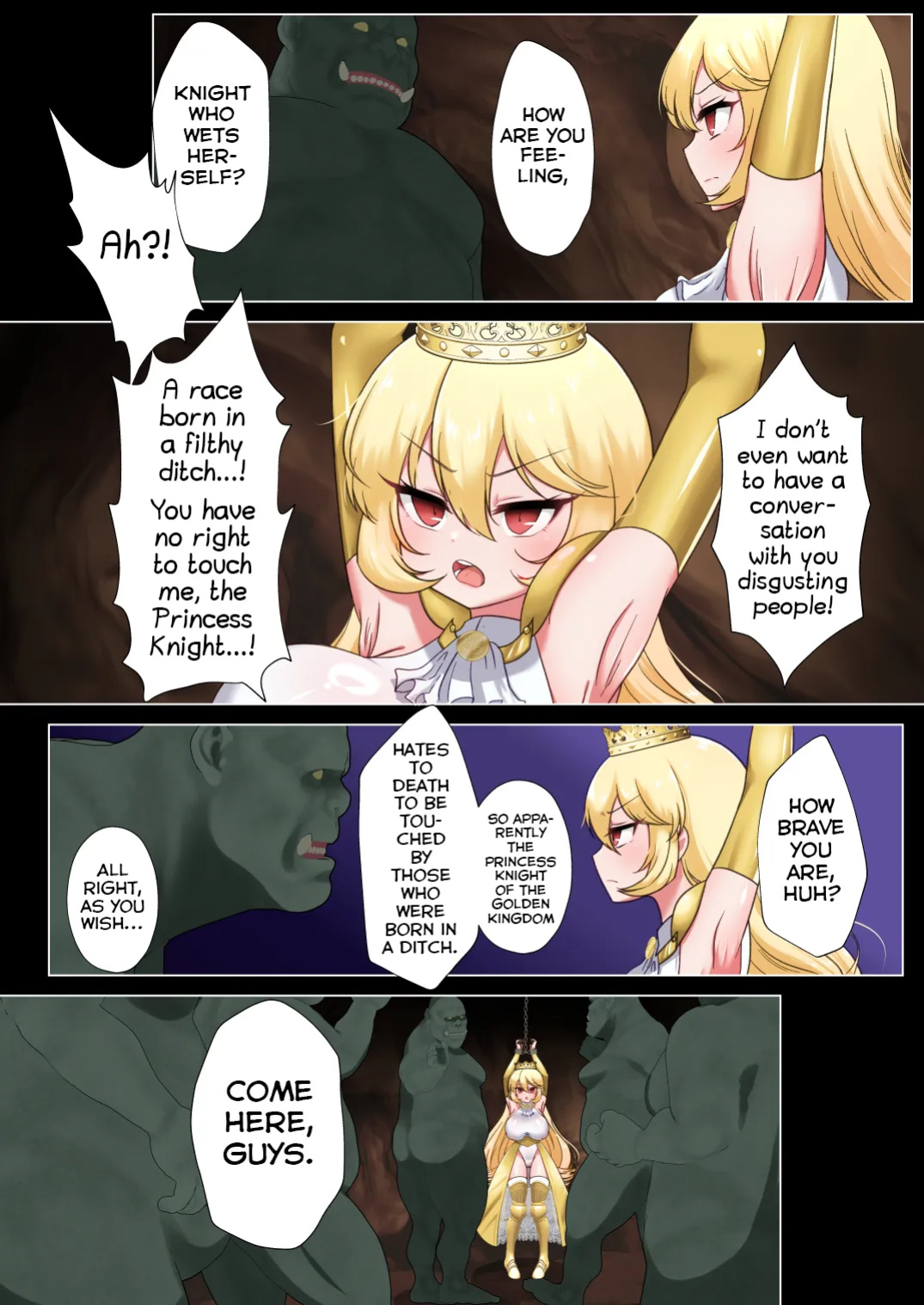 [Toraka Kuni Purupuru Don (Toraka Kuni Puru)] Himekishi Elsa wa Orc ni Haiboku -High-Leg ga Nimata Shikkin! Haraboko Tairyou Omorashi Mesuochi!- [Shiranai Translations]