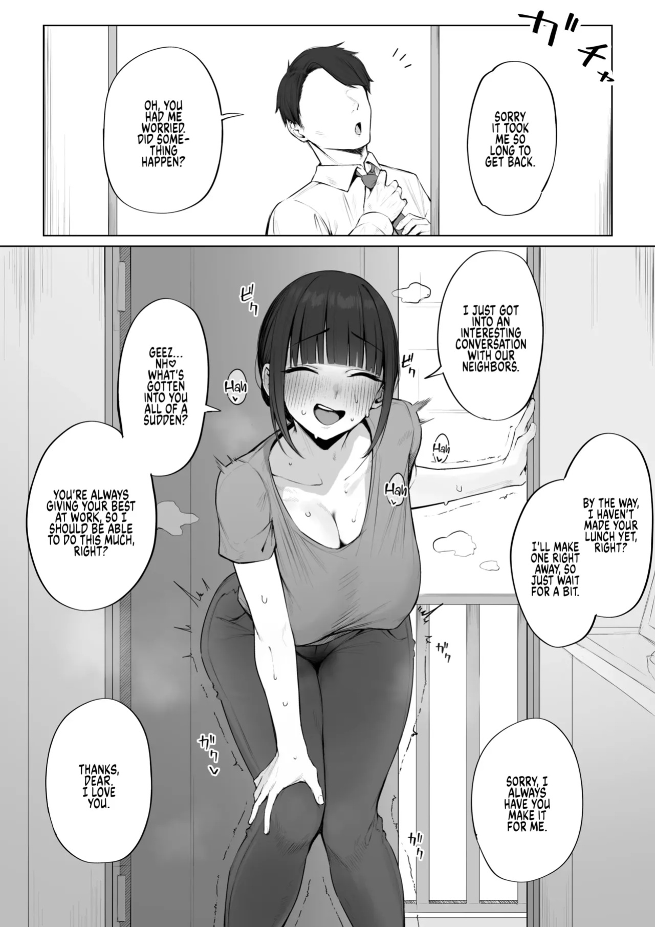 [Almondman] Asakara Dosukebe Uwaki Koubi Shichau Hitozuma-san | A Perverted Wife Having Cheating Sex Early In The Morning