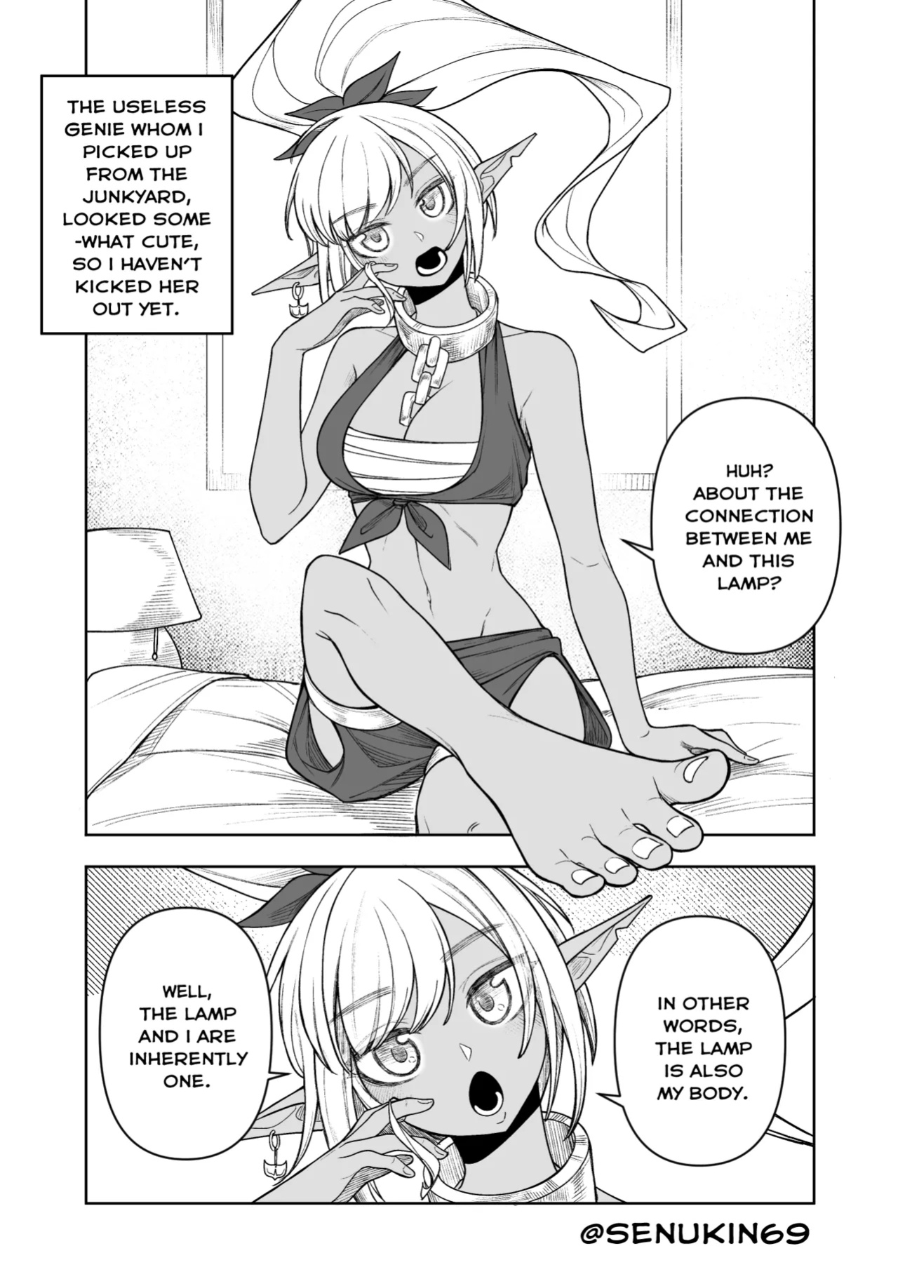[Senukin] The Useless Genie and her intrusive-thoughts Master