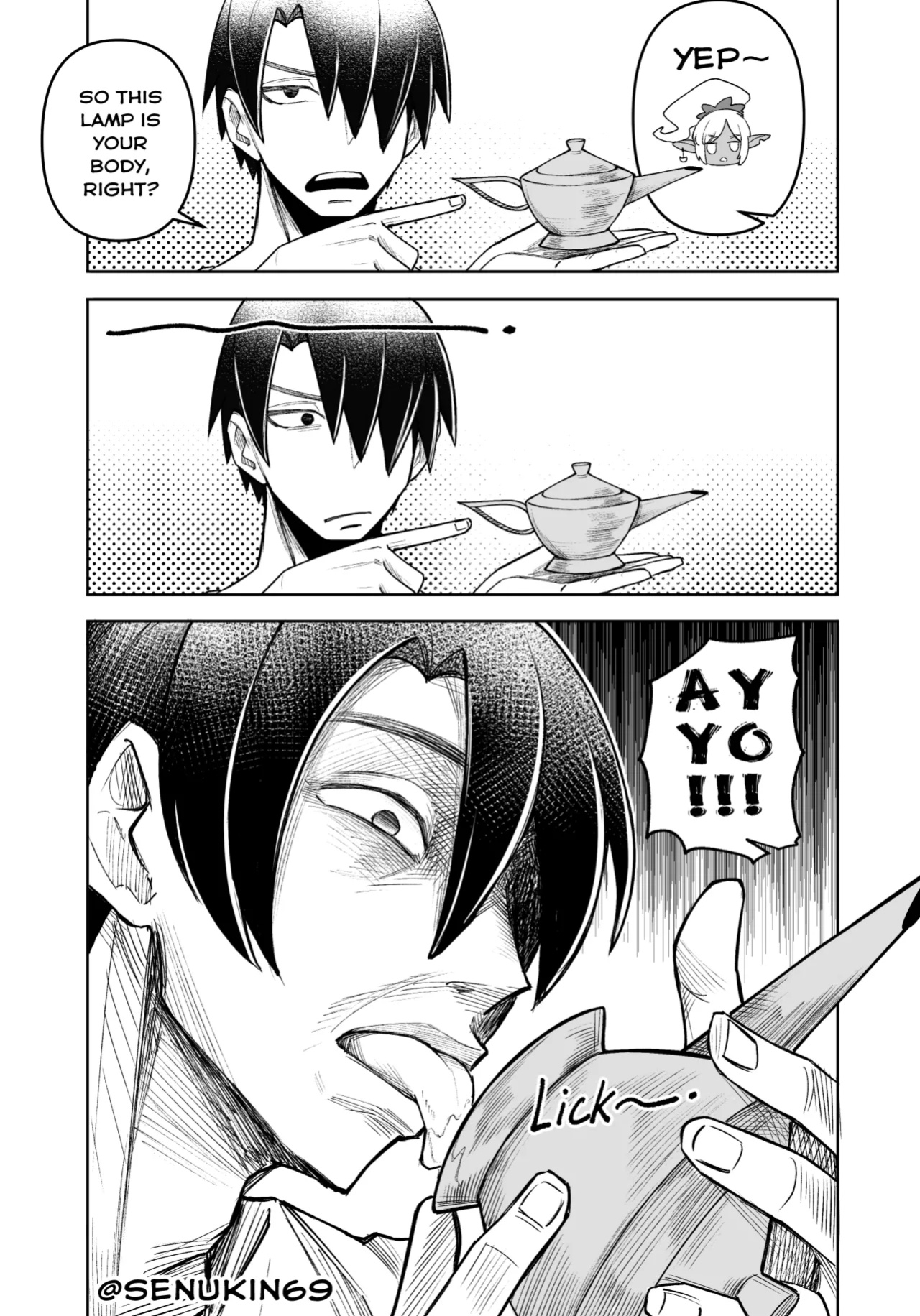 [Senukin] The Useless Genie and her intrusive-thoughts Master