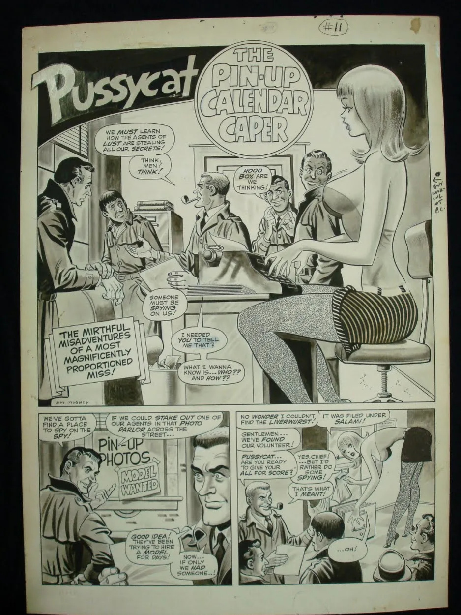 [Jim Mooney, Bill Ward] Pussycat - The Pin-Up Calendar Caper