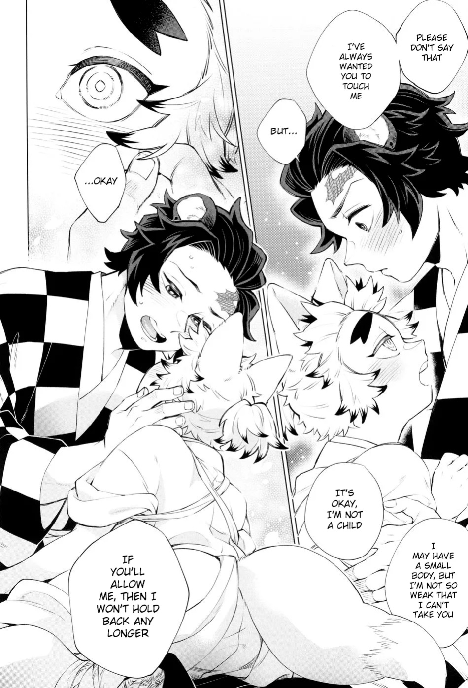 [Mekao (Den Meka)] Tanjirou-san Kodomo Atsukai Shinaide Kudasai | Tanjirou-san, Please Don't Treat Me Like a Child (Kimetsu no Yaiba) {Chin²}