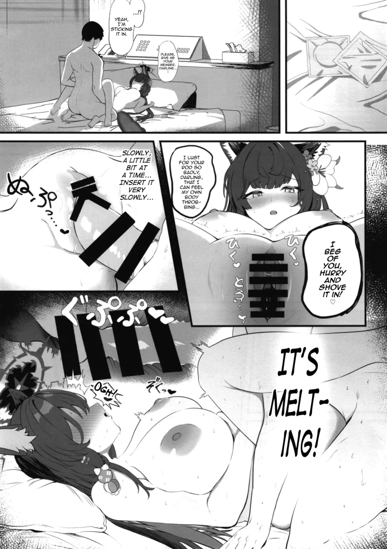 [Nikurakuen (Horin)] Megitsune no Koubi | A Vixen's Mating (Blue Archive) [mysterymeat3]
