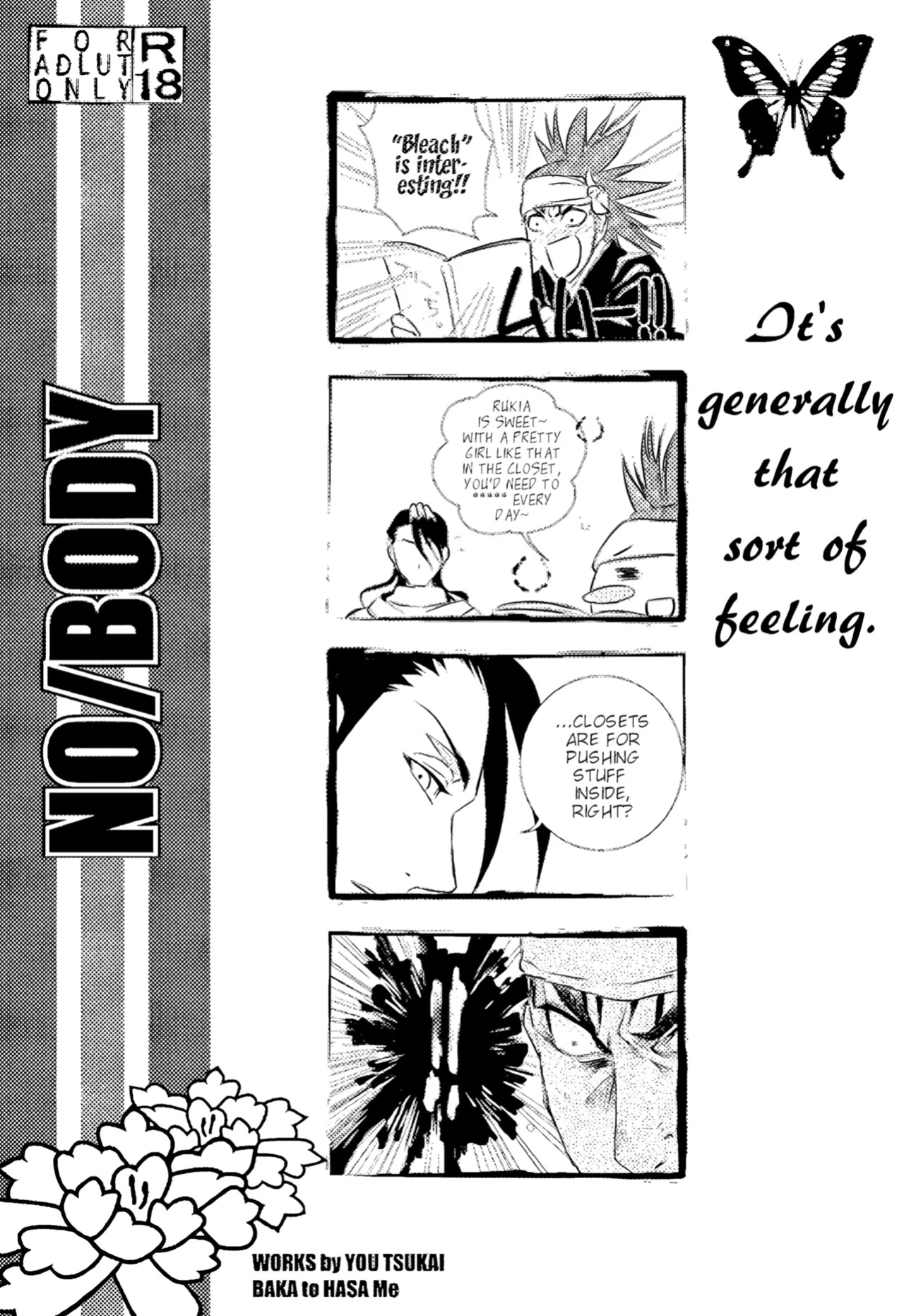 (COMIC1☆3) [BAKA to HASA me (Tsukai You)] NO/BODY (Bleach) [Brolen + EHCove] [Decensored + Upscaled]