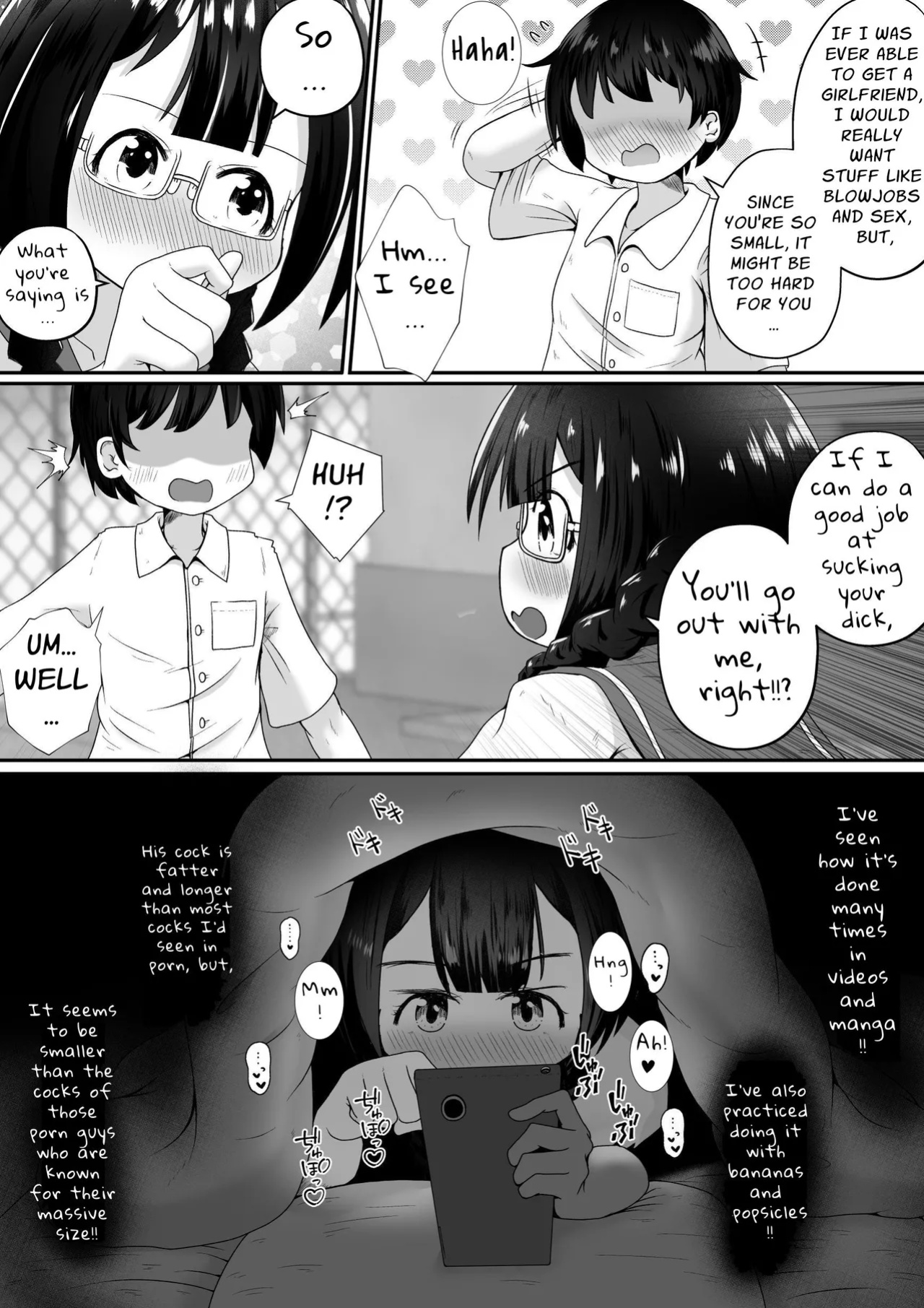 [Ecchi Ecchi Daifuku (Neko Daifuku)] To Prove She's Girlfriend Material, A Petite Slut Uses ALL Her Holes To Service His Big Dick [Kani]