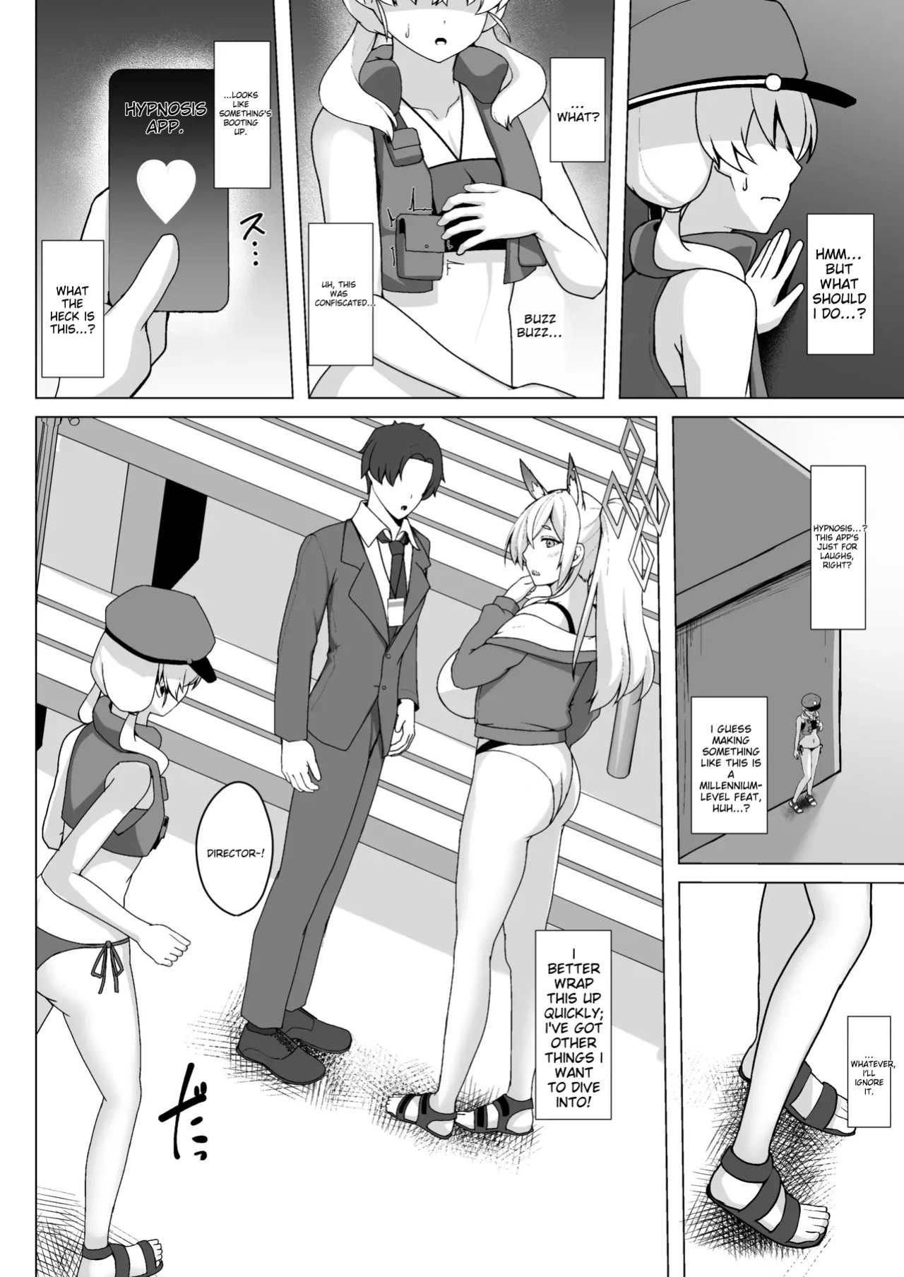 [Asanebou Crisis (Akaneman)] Kanna Kyokuchou wa Minna no Saimin Nikubenki | Director Kanna is Everyone's Hypnotized Plaything (Blue Archive)
