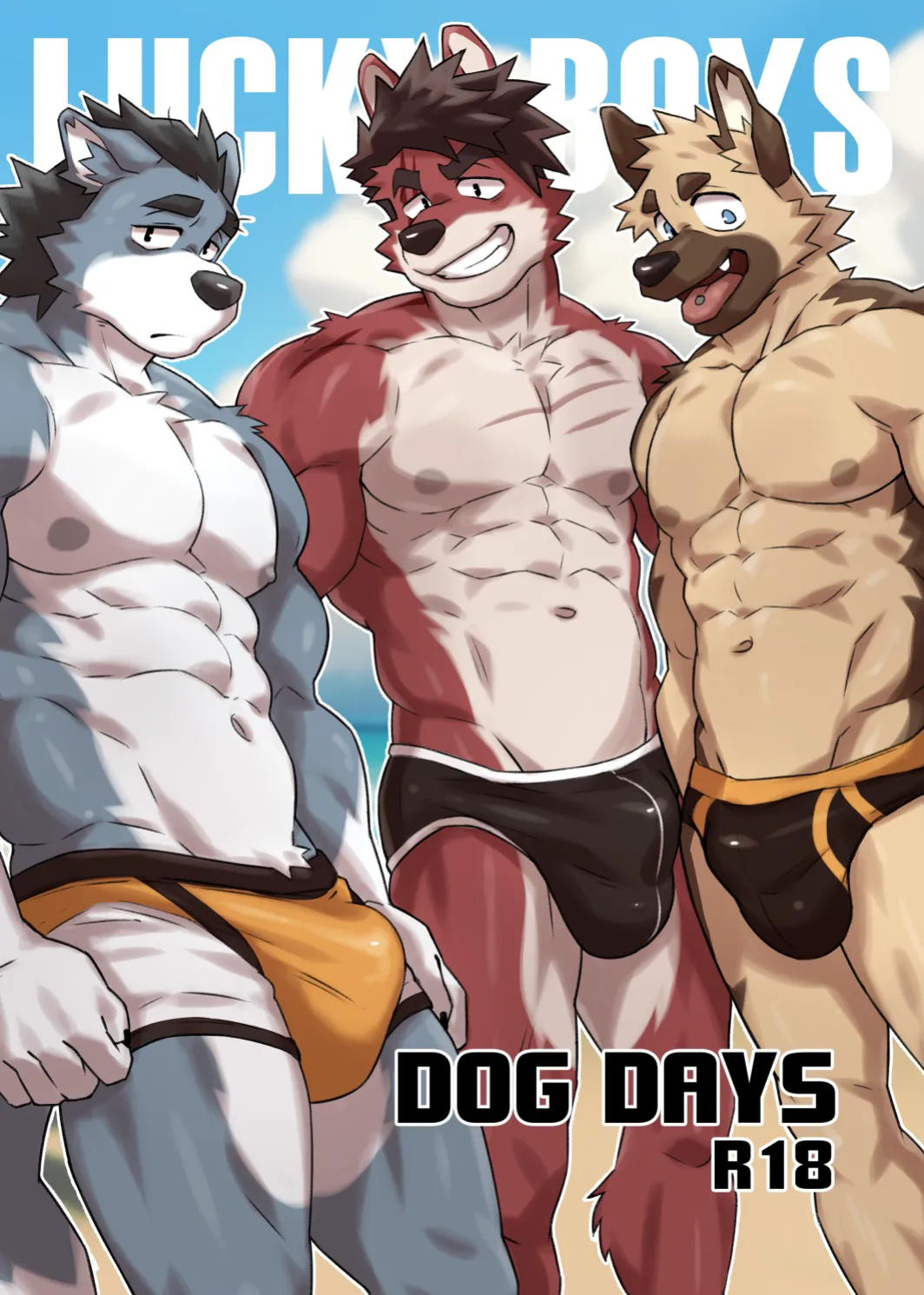 [Kumayaki (KUMAK)] Lucky Boys - Dog Days - (Uncensored)