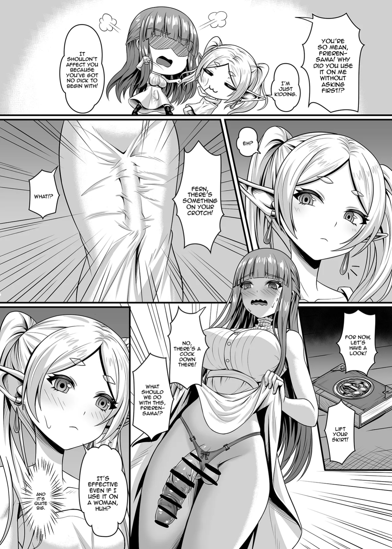 [TSFLAB (Tako Seijin)] Frieren no Kyokon Mahou | Frieren's Big Dick Magic (Sousou no Frieren)