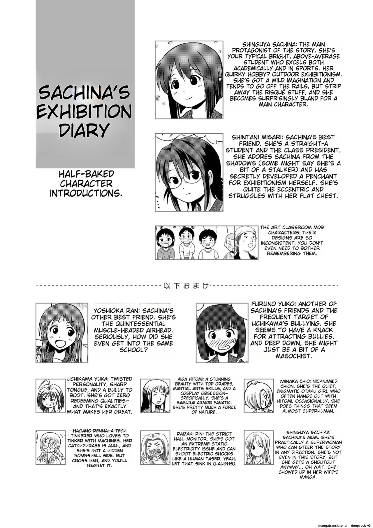Sachina's Exposure Diary