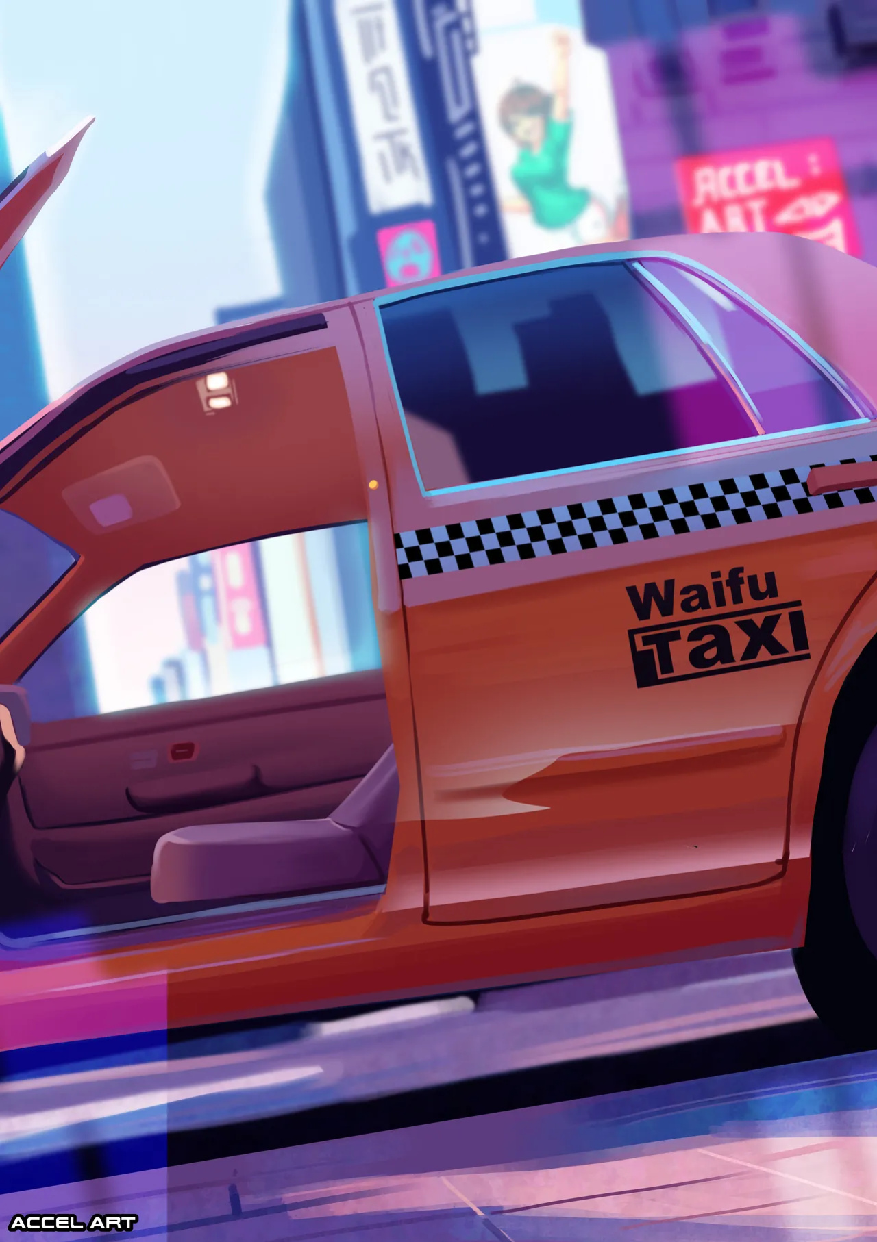 [Accel Art] WAIFU TAXI 2 - momo yaoyorozu (MHA/BNHA) (english + textless)