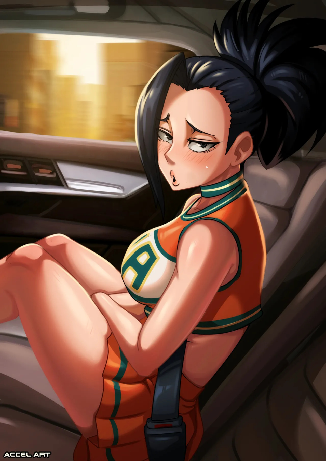 [Accel Art] WAIFU TAXI 2 - momo yaoyorozu (MHA/BNHA) (english + textless)