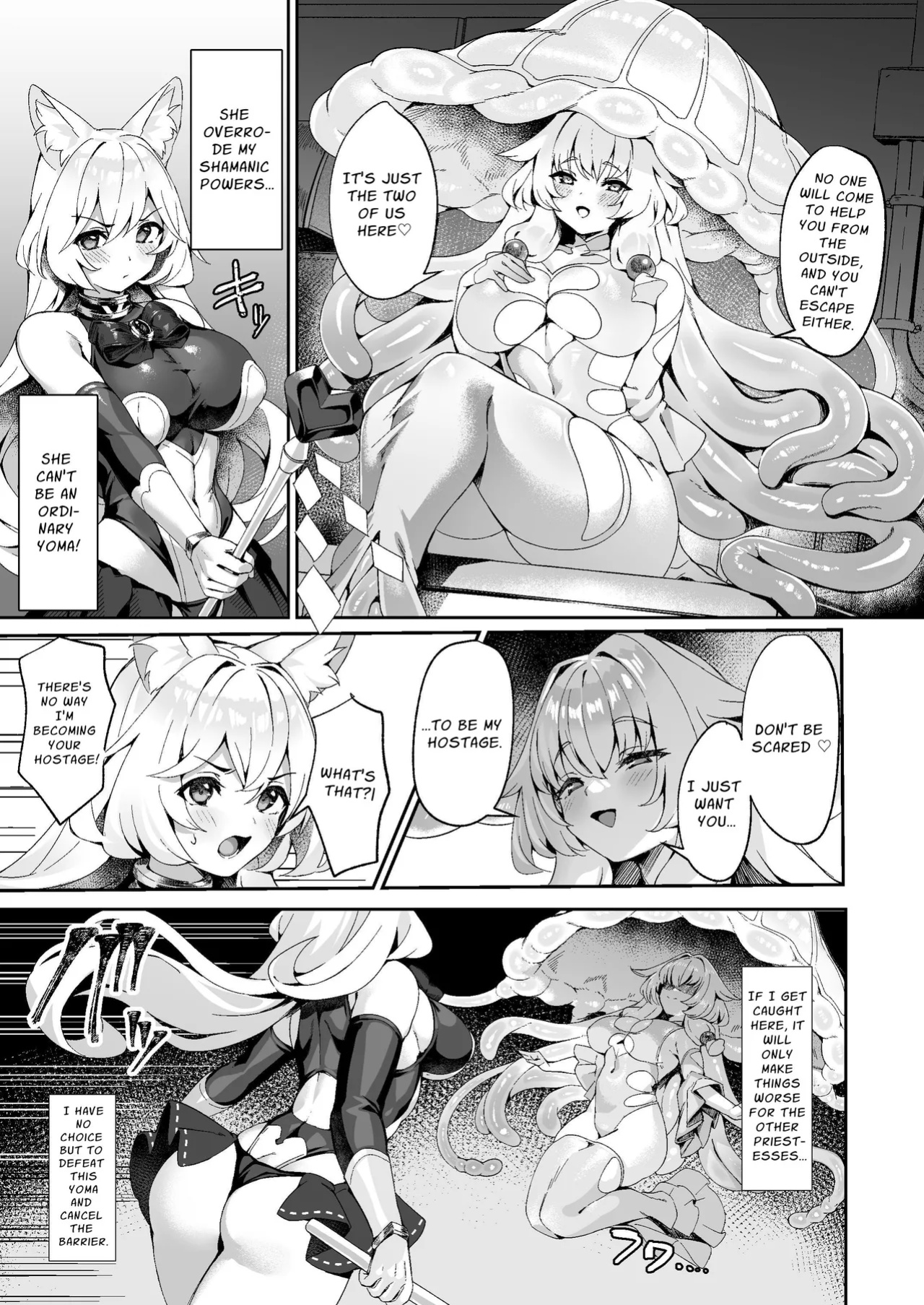 [Nekono Tawagoto (Nekono Mantesu)] Taima Miko Kanna Futanari Sakusei Haiboku Hen | Exorcist Priestess Kanna: Futanari Defeated by Forced Ejaculation [Nice Translations]