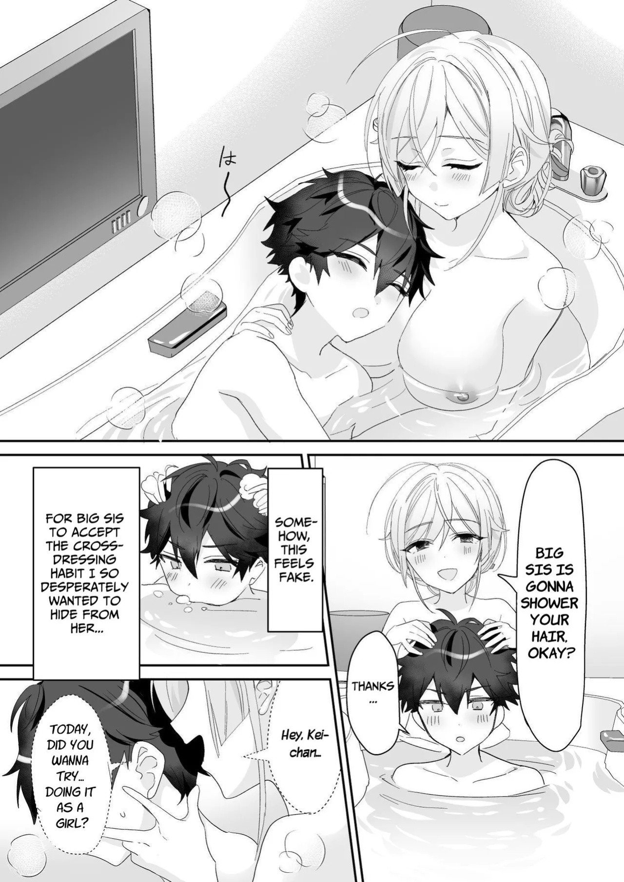 [Sokuochi Shoujo (Kagamino Mochiko)] Josou Shounen to Ama Seme Onee-san | Crossdressing Guy and Sweetly Aggressive Woman [Mahou Shoujon't]