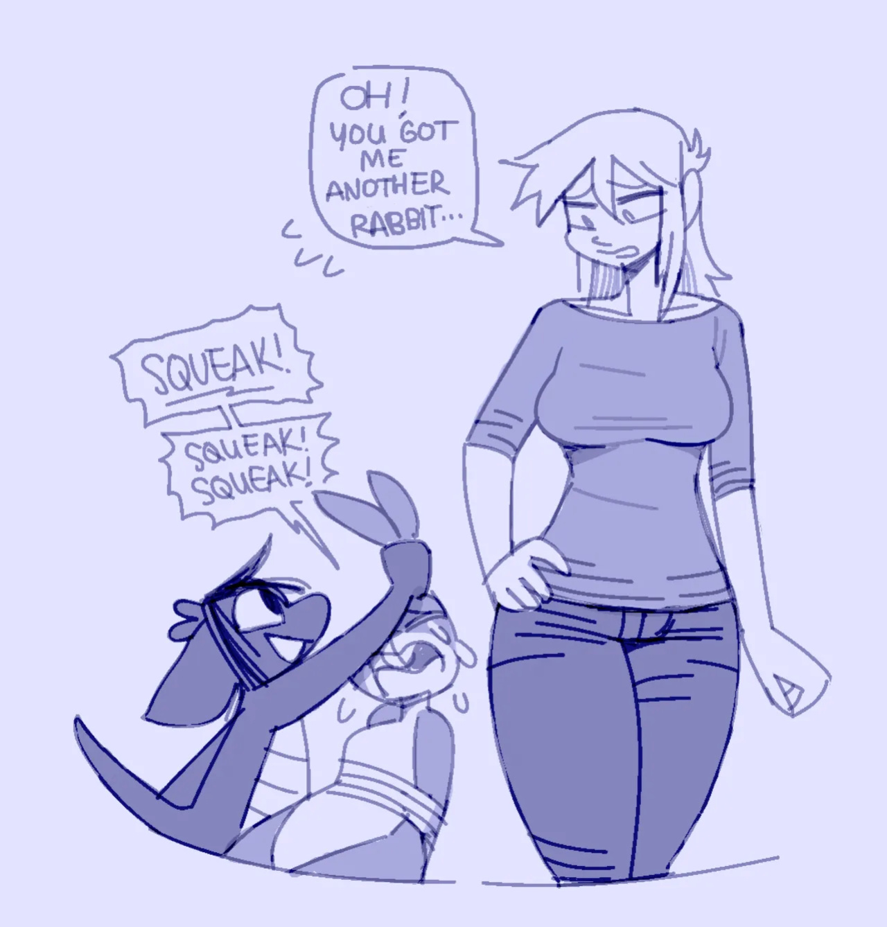 [Shyguy9] Human Sophie and Kobold Bee + Down the Rabbit Hole