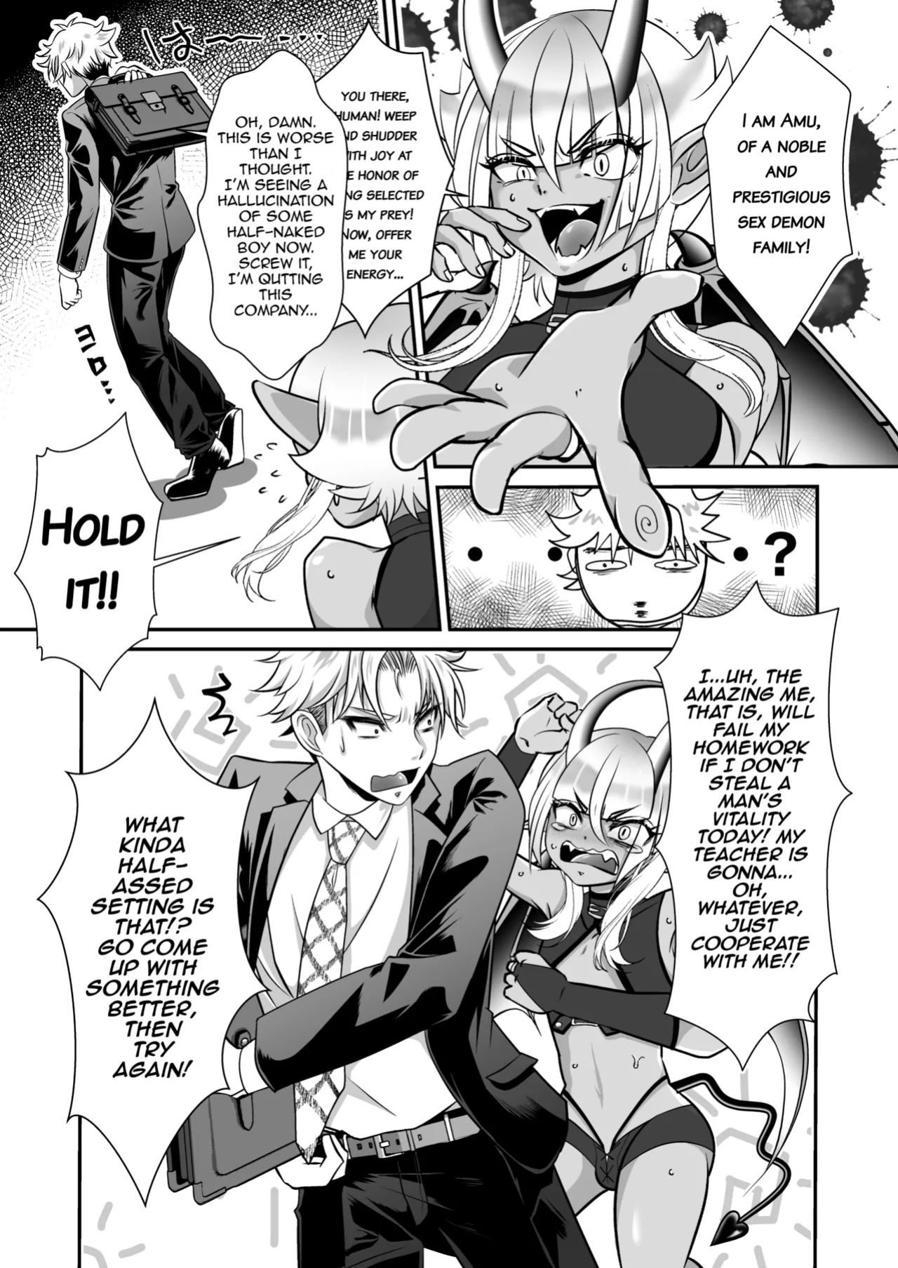 [Shounen Marionette (Kuonji Shutaka)] Shukudai de Ningen to Ecchi suru Inma-kun ♂-tachi no Hon: "Inma no Kizoku nara Gakkou no Shukudai nante Rakushou!... na Hazu" [mysterymeat3]