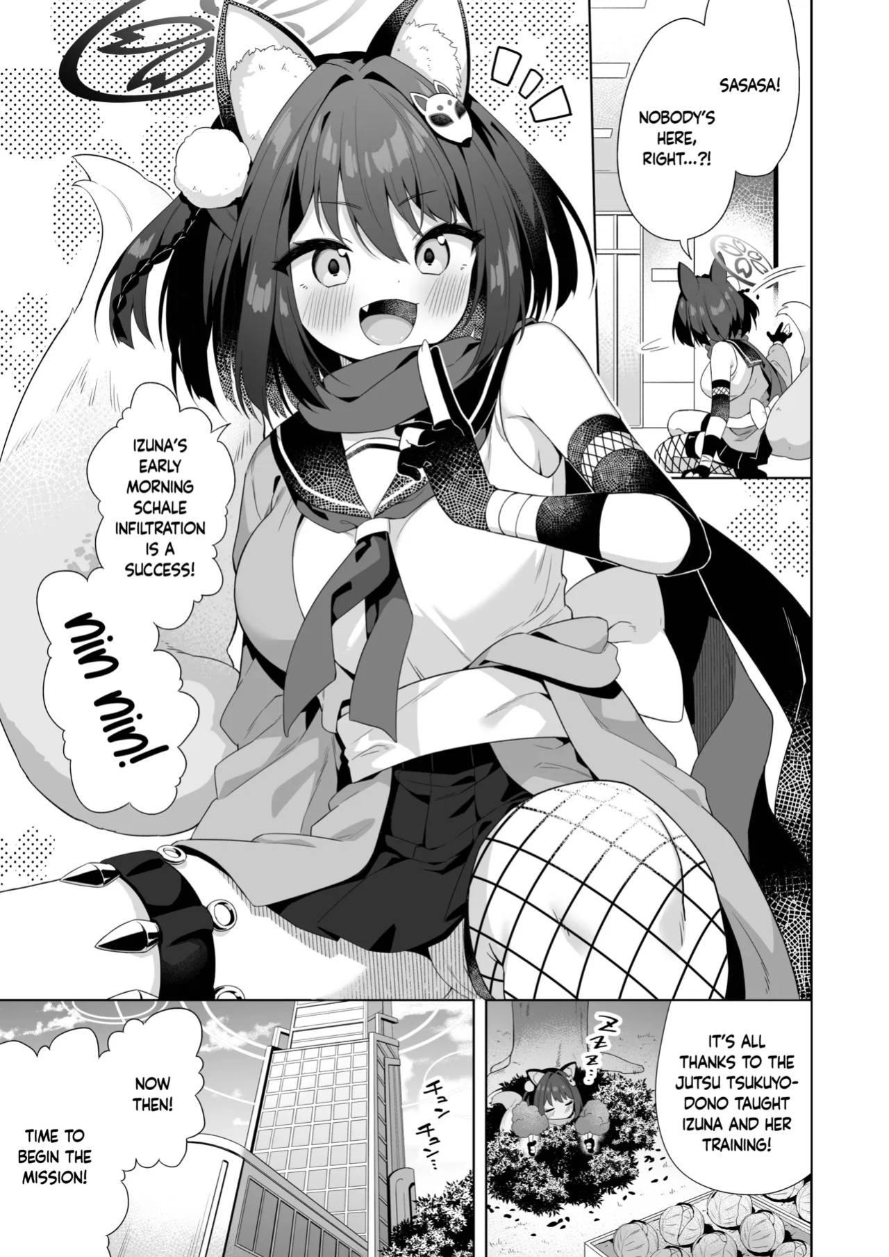 [Mukuton Kyouju to Soratobu Potato. (Muku)] Aruji-dono no Osewa wa Shinobi no Tsutome desu!! | Taking Care of One's Lord is A Ninja's Duty!! (Blue Archive) [Douzo Lad Translations]