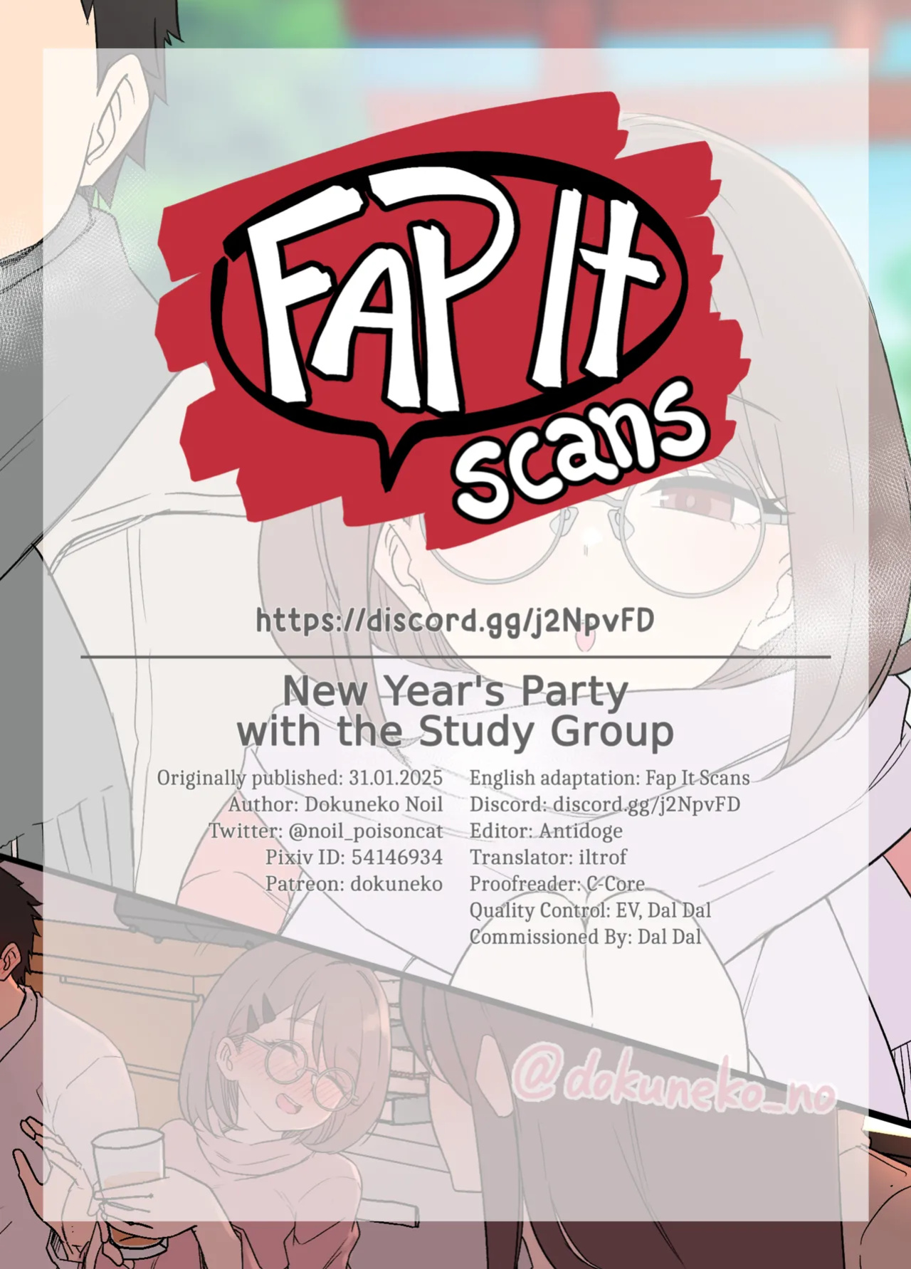 [Dokuneko Noil] Zemi no Bounenkai (Zenpen) | New Year's Party with the Study Group (Part 1) [Fap It Scans]