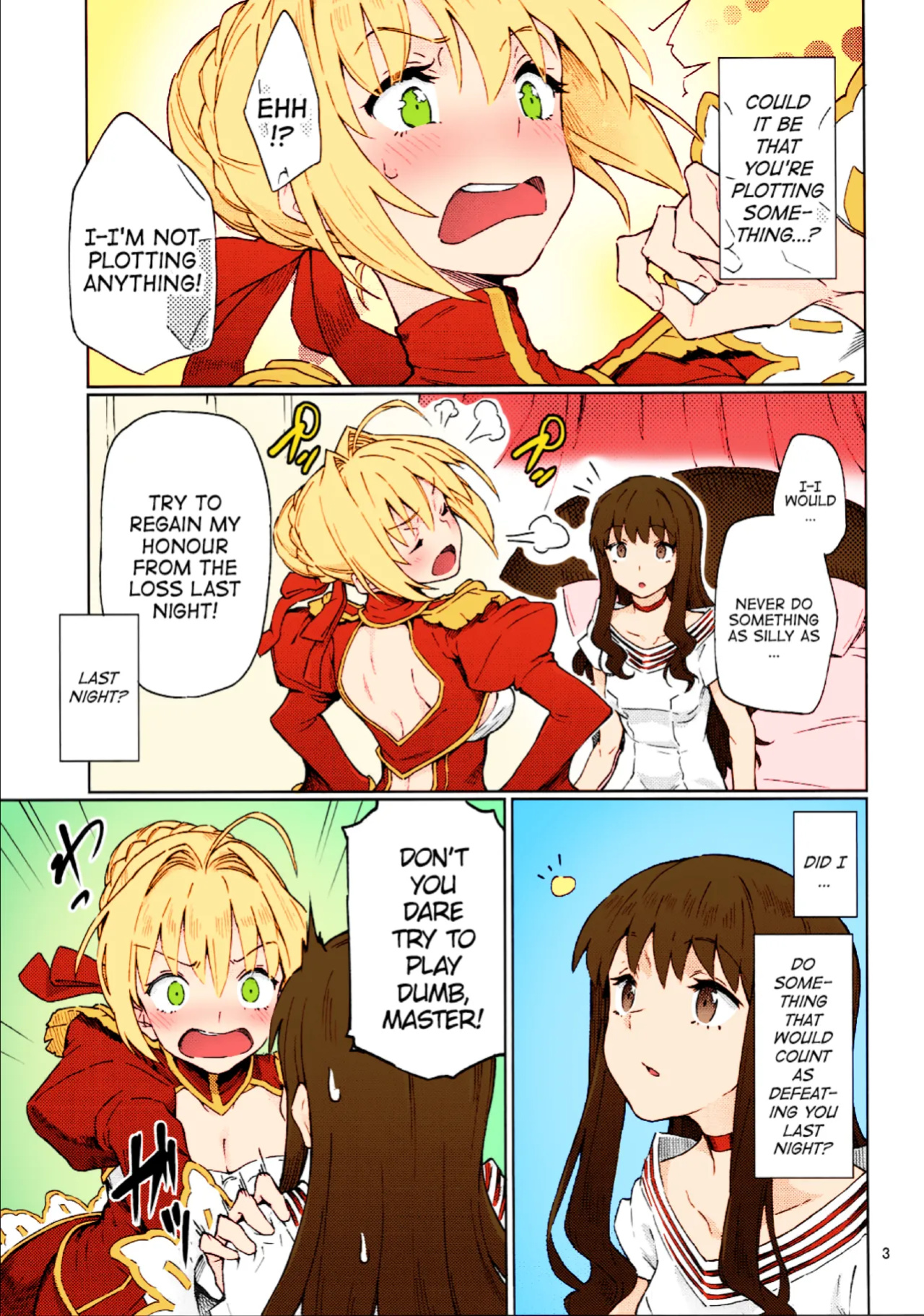 (COMIC1☆11) [Gokusaishiki (Aya Shachou)] Koutei Tokken sEXtella | Imperial Privilege sEXtella (Fate/EXTELLA) [ATF] [Colorized]