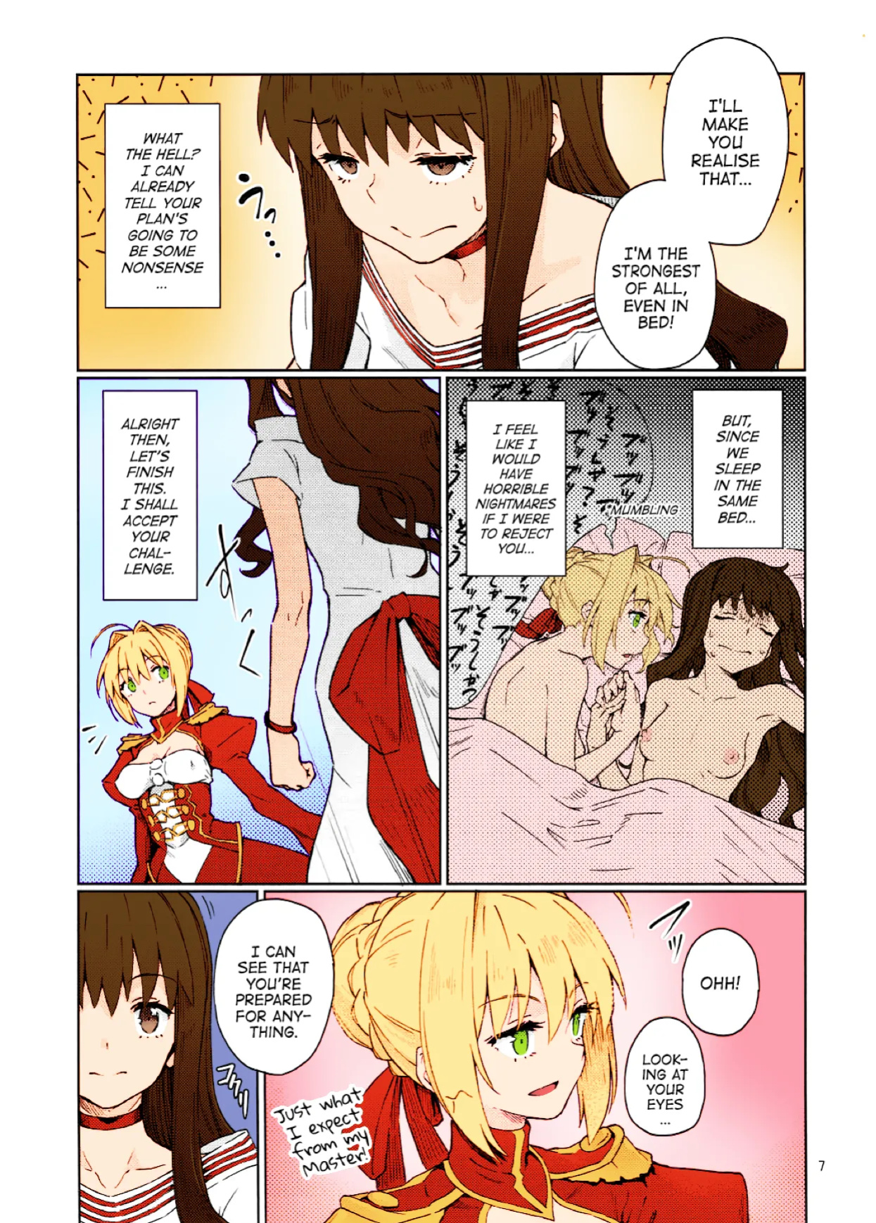 (COMIC1☆11) [Gokusaishiki (Aya Shachou)] Koutei Tokken sEXtella | Imperial Privilege sEXtella (Fate/EXTELLA) [ATF] [Colorized]