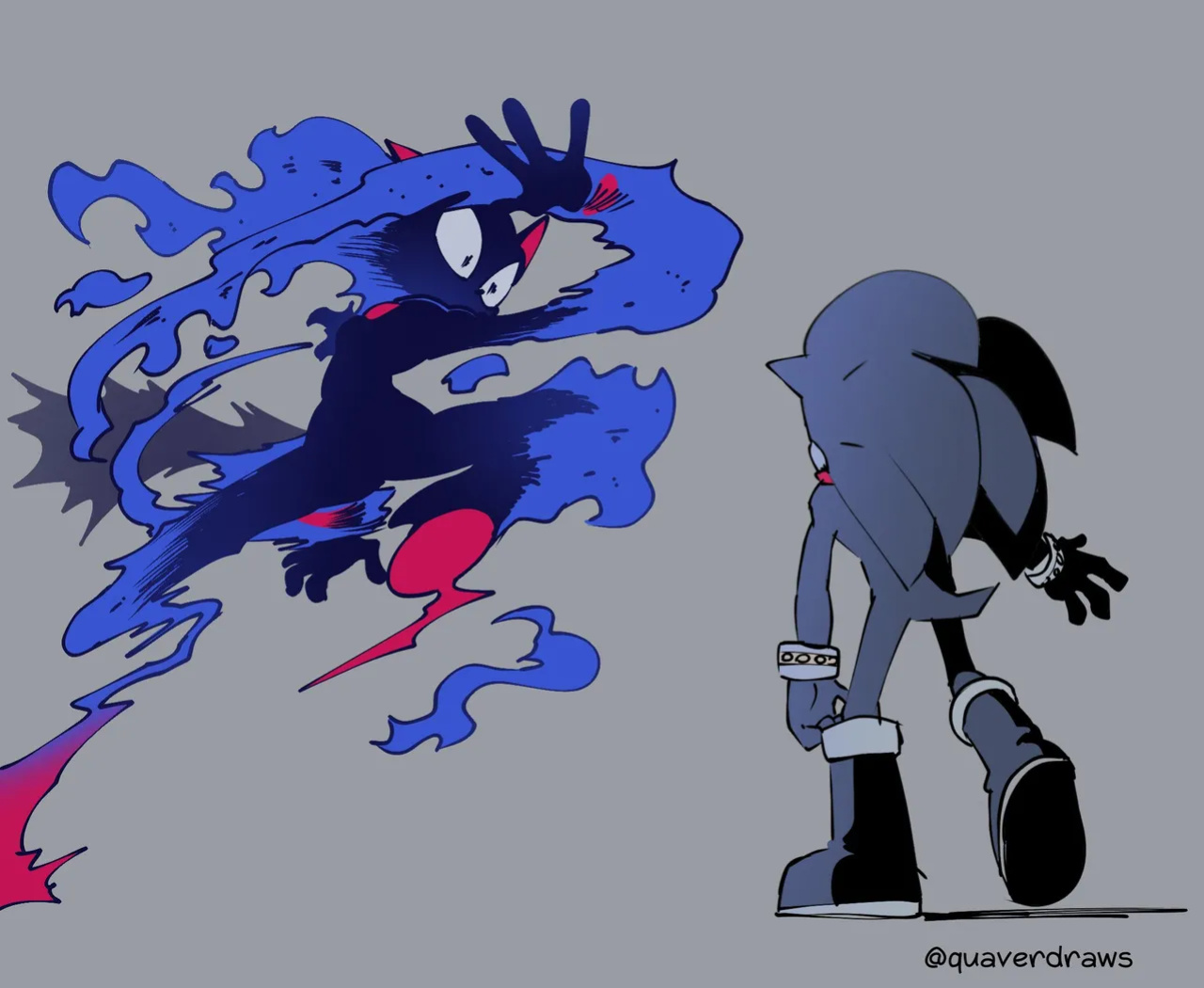 [Quaverdraws | QuaverNSFW] Prototype Sonic x Prototype Blaze