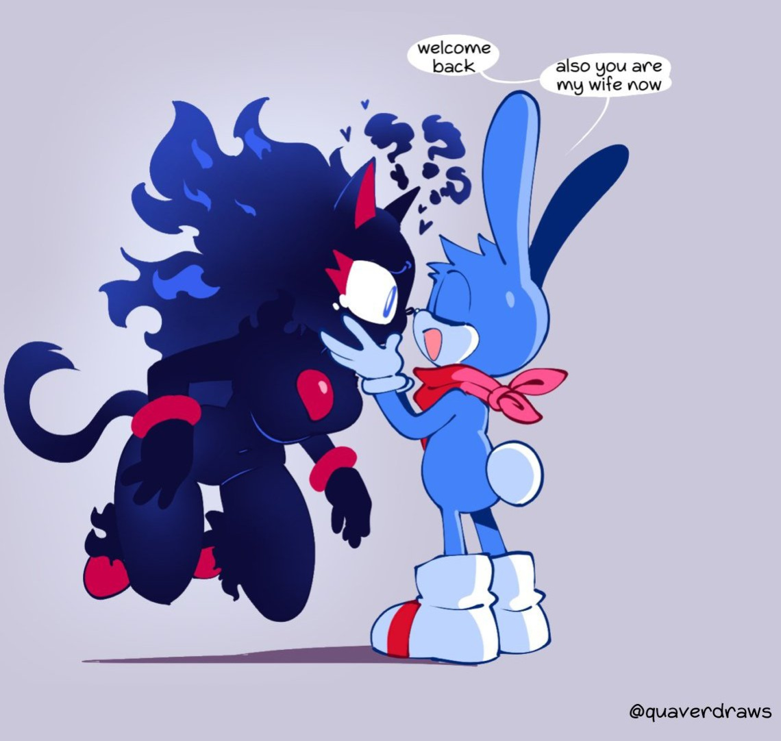 [Quaverdraws | QuaverNSFW] Prototype Sonic x Prototype Blaze