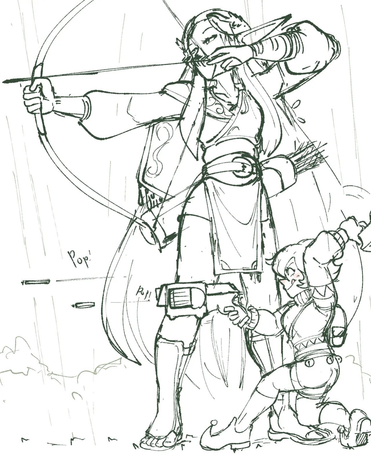 [jsketch12 art] Epic Santa Elf x Fantasy Elf Yuri