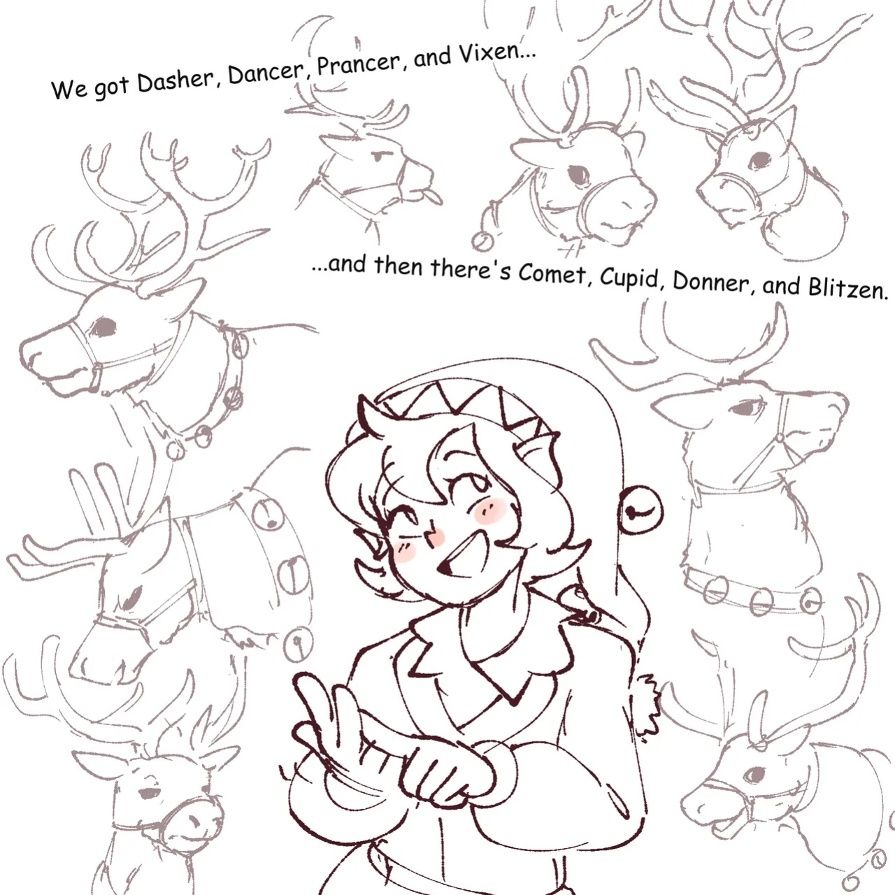 [jsketch12 art] Epic Santa Elf x Fantasy Elf Yuri