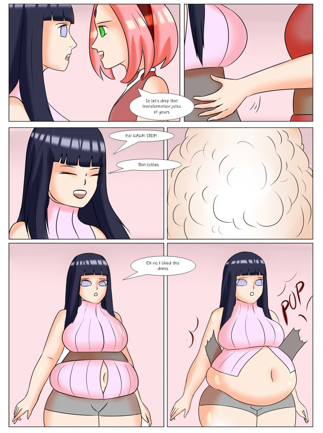 Sakura, Hinata, Tsunade weight gain