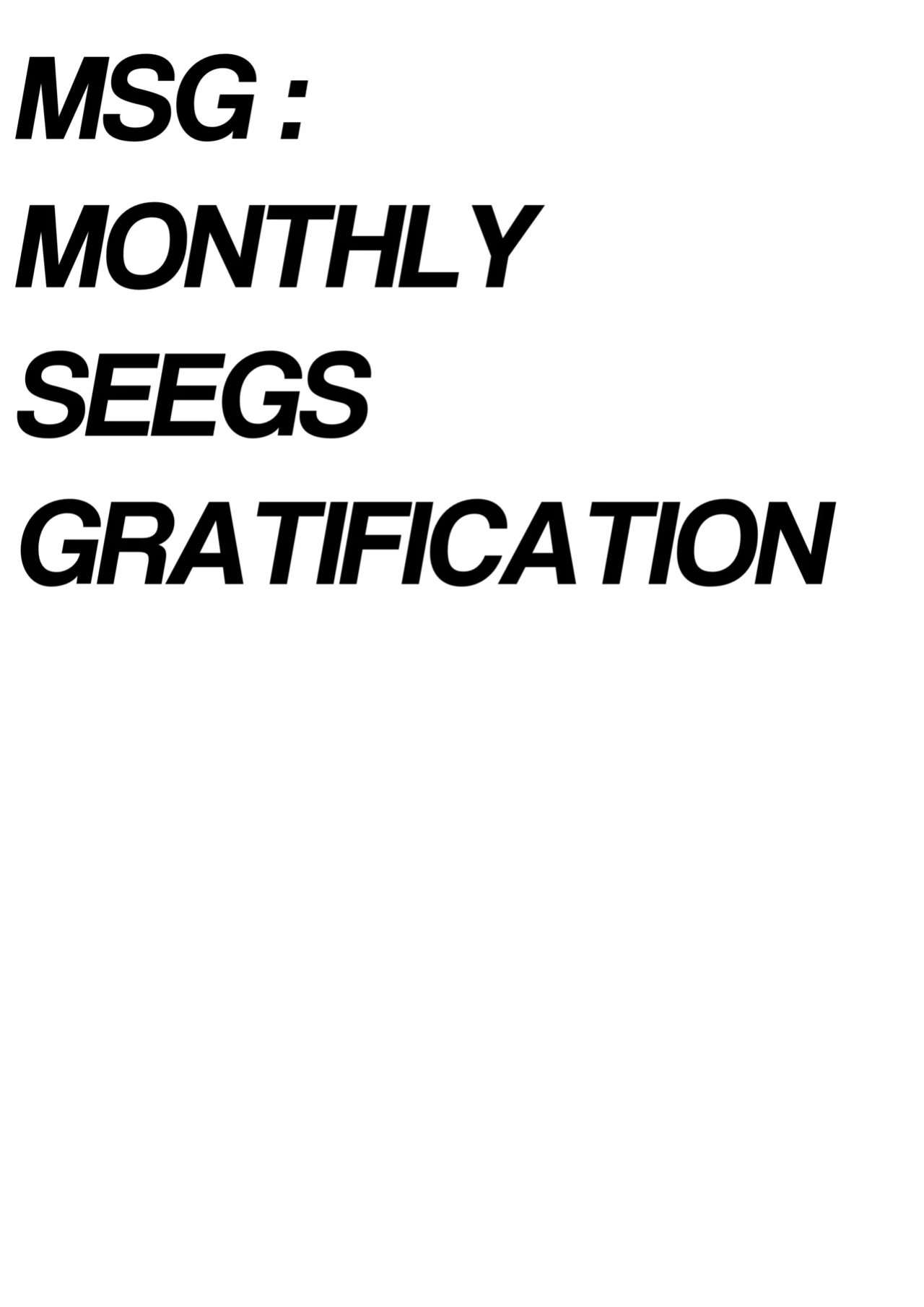 [SiFarid] MSG : Monthly Sex Gratification (Pavolia Reine)