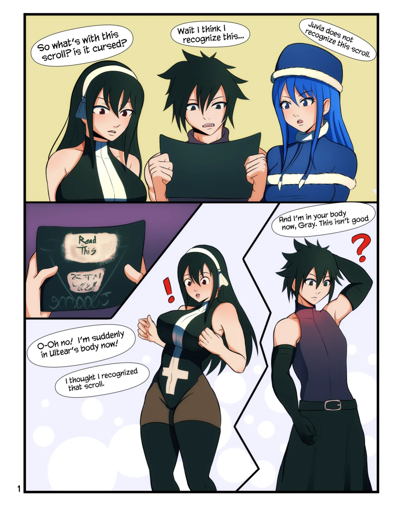 (TSFSingularity) (Katsunei) Gray & Ultear bodyswapped! (Fairy Tail)