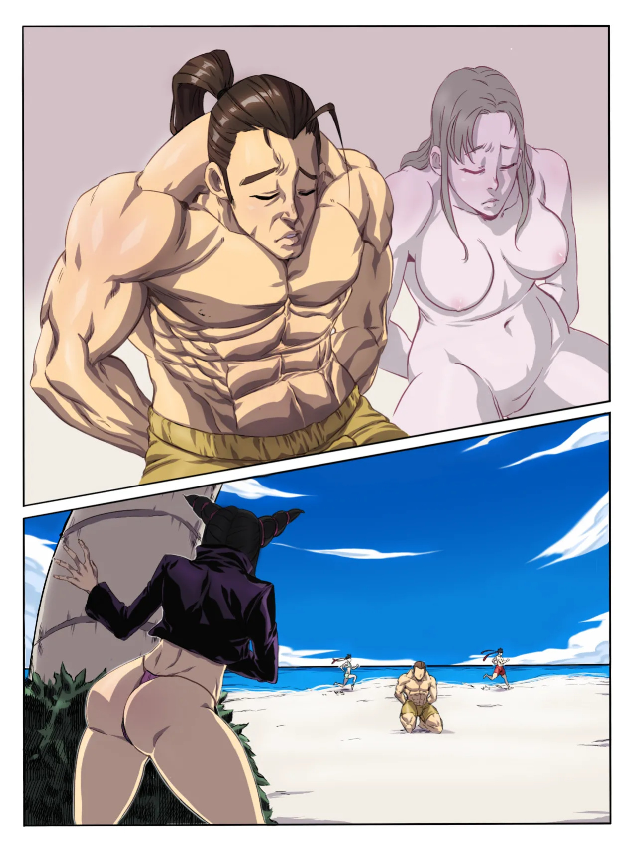 [TSFSingularity (Potemkin)] Swap by the Beach ⛱ (Street Fighter)